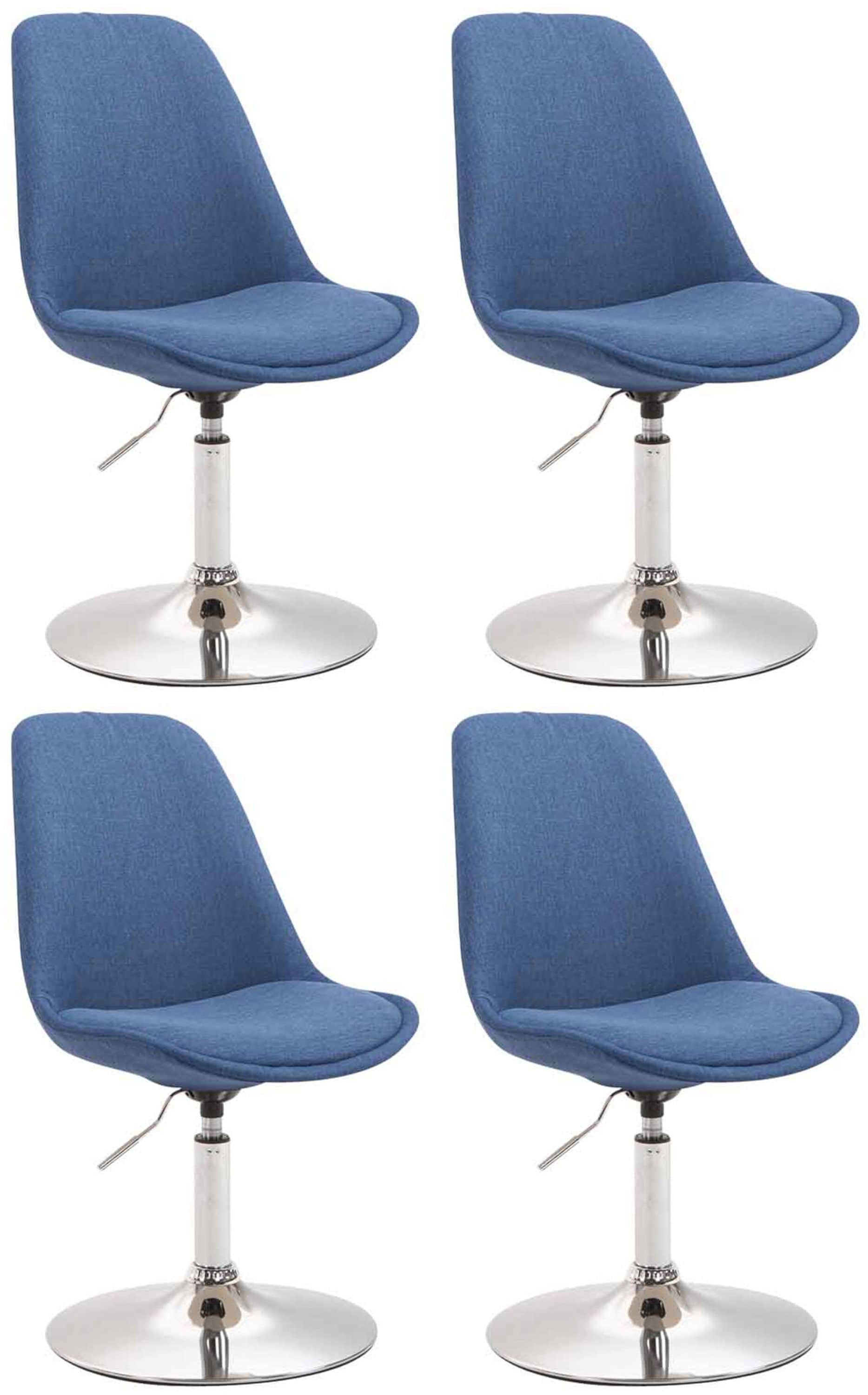 CLP 4er Set Esszimmerst&uuml;hle Maverick Stoff I h&ouml;henverstellbare Lehnst&uuml;hle I Drehst&uuml;hle mit Trompetenfu&szlig; - Bild 1