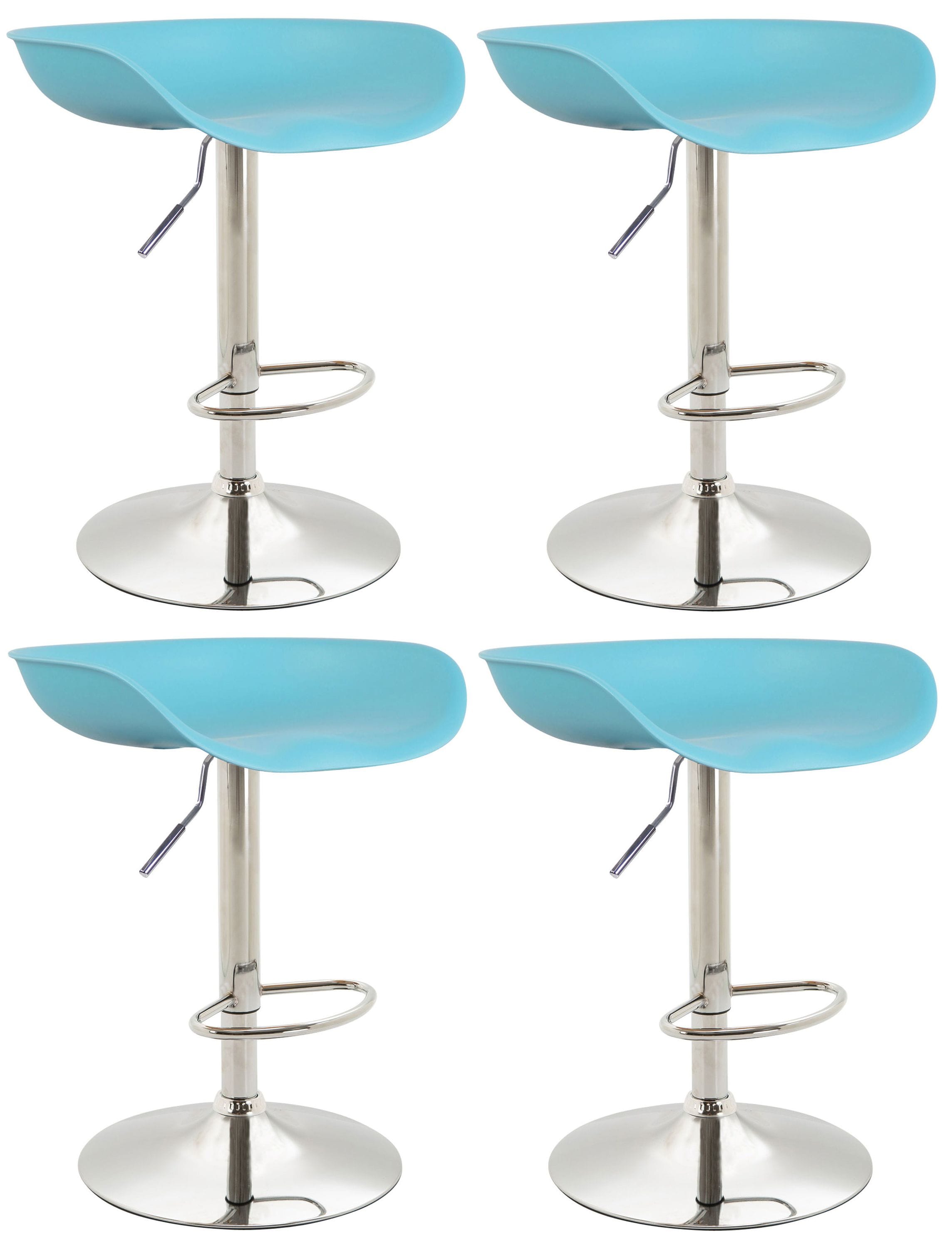 CLP 4er Set Barhocker Anaheim Kunststoff I Thekenhocker Mit Trompetenfu&szlig; I Barst&uuml;hle Mit Fu&szlig;st&uuml;tze I Thekenst&uuml;hle - Bild 1