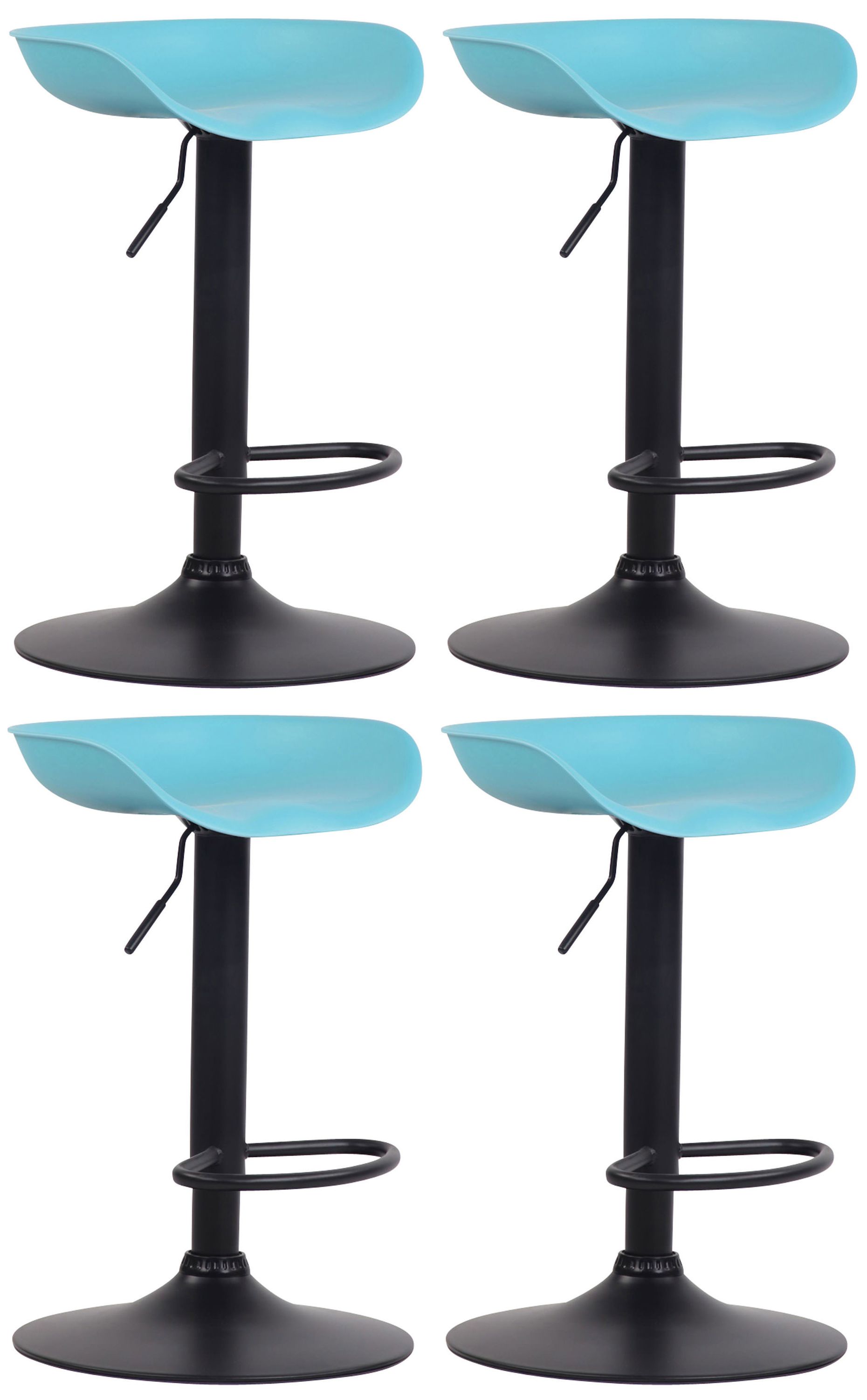 CLP 4er Set Barhocker Anaheim Kunststoff I Thekenhocker Mit Trompetenfu&szlig; I Barst&uuml;hle Mit Fu&szlig;st&uuml;tze I Thekenst&uuml;hle - Bild 1