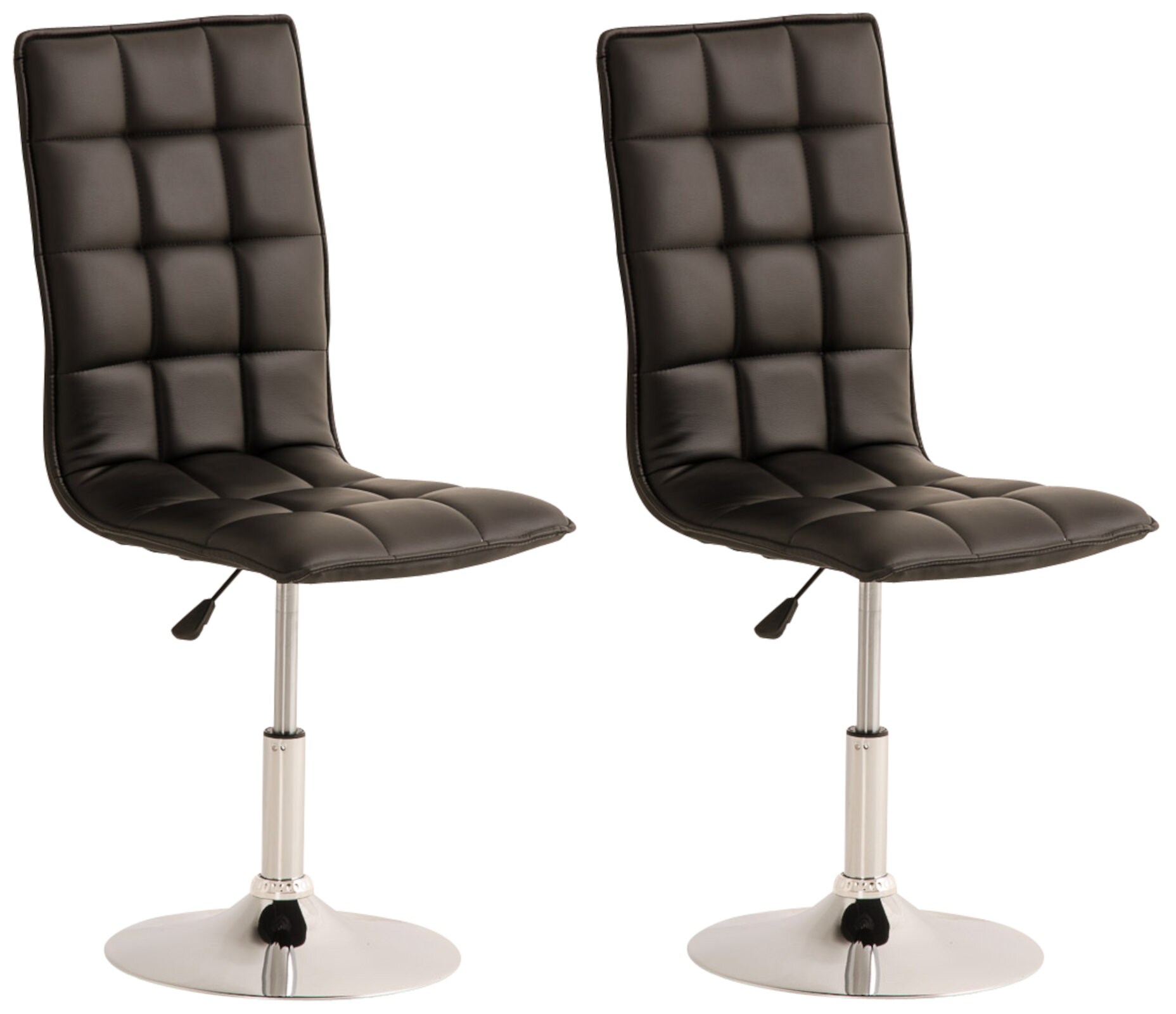 CLP 2er Set Esszimmerst&uuml;hle Peking Mit Polsterung Und Kunstlederbezug I Drehbare Und H&ouml;henverstellbare Polsterst&uuml;hle - Bild 1