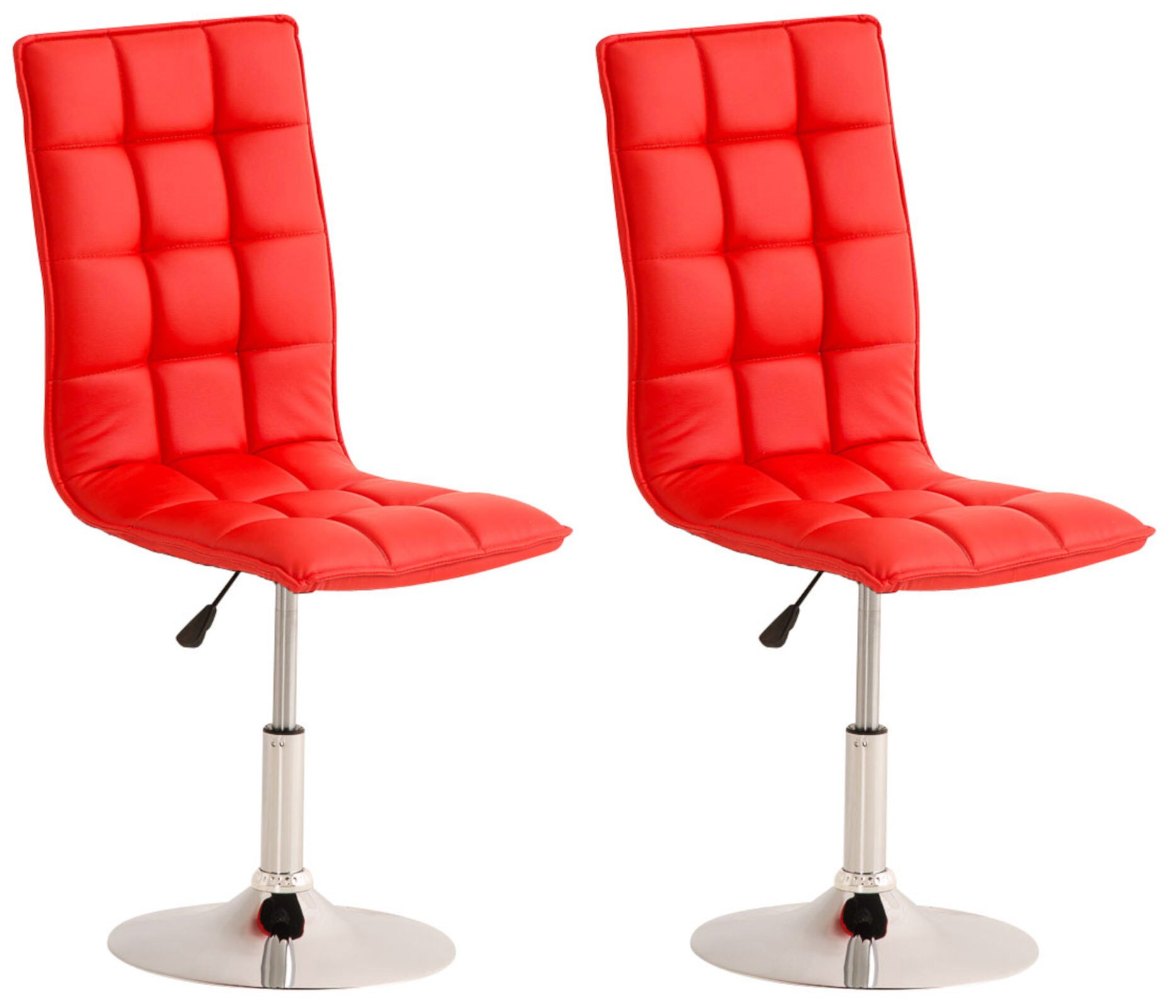 CLP 2er Set Esszimmerst&uuml;hle Peking Mit Polsterung Und Kunstlederbezug I Drehbare Und H&ouml;henverstellbare Polsterst&uuml;hle - Bild 1