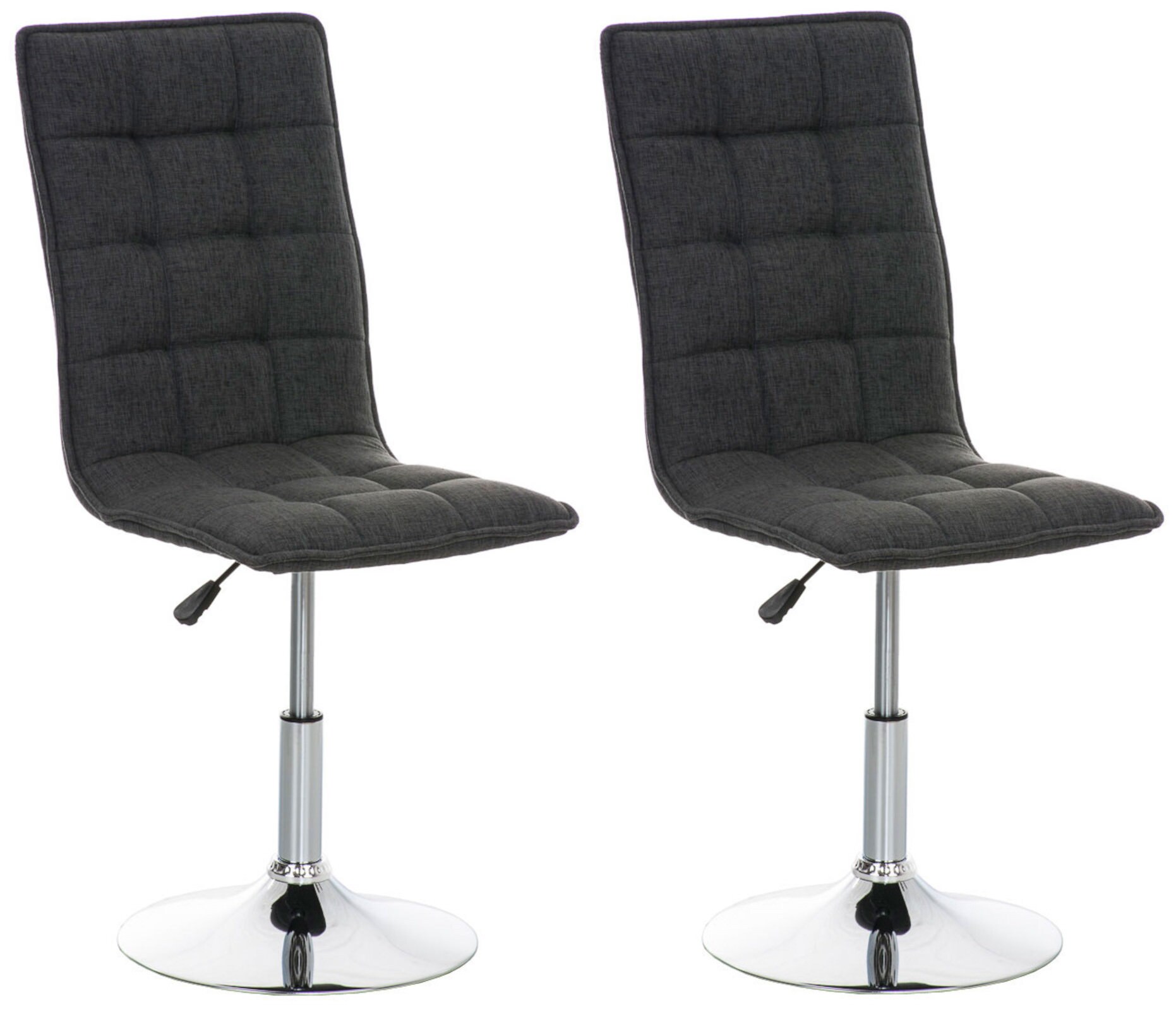 CLP 2er Set Esszimmerst&uuml;hle Peking Stoff H&ouml;henverstellbar I H&ouml;henverstellbare Polsterst&uuml;hle Mit Drehbaren Sitzfl&auml;chen - Bild 1