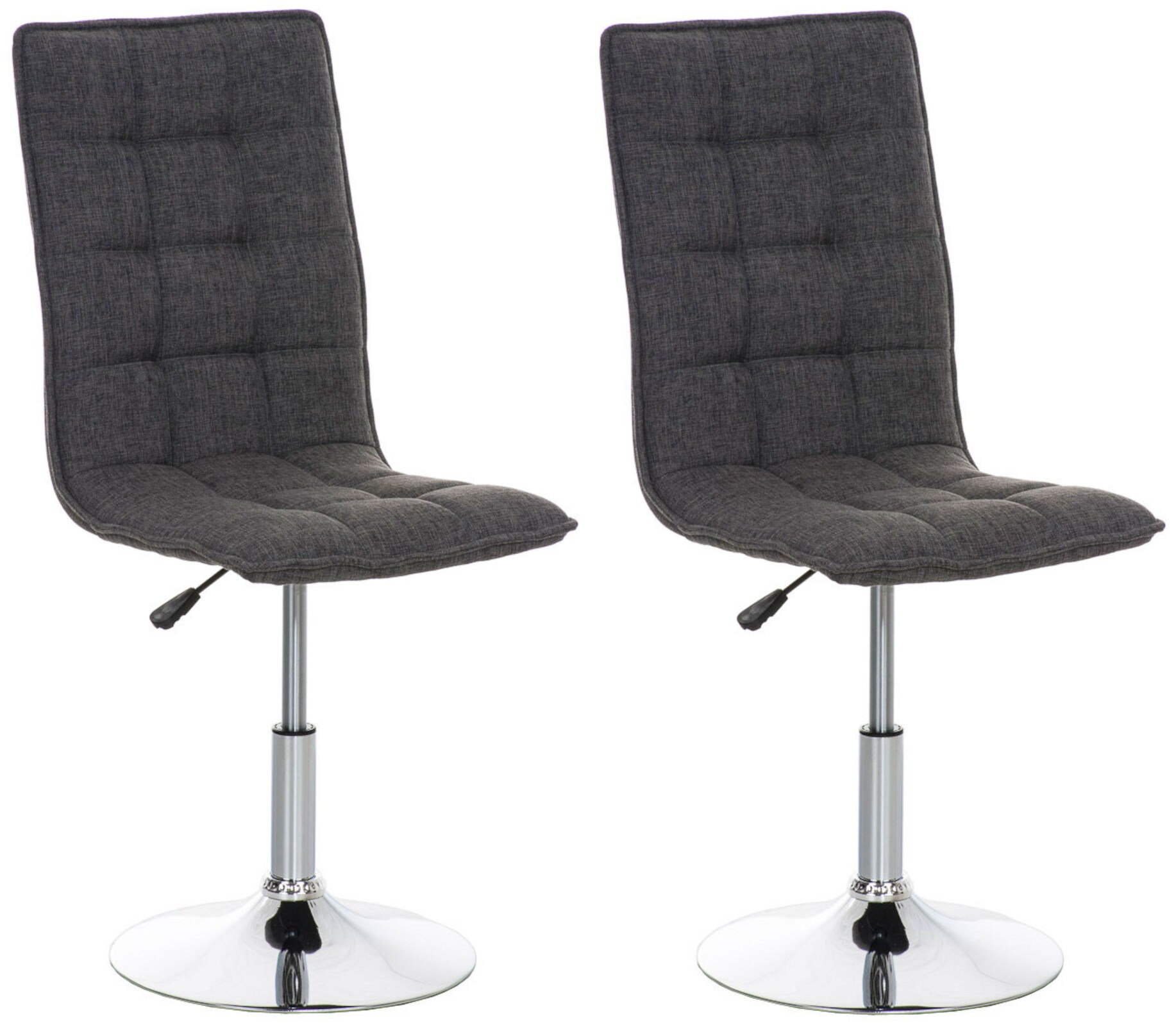 CLP 2er Set Esszimmerst&uuml;hle Peking Stoff H&ouml;henverstellbar I H&ouml;henverstellbare Polsterst&uuml;hle Mit Drehbaren Sitzfl&auml;chen - Bild 1