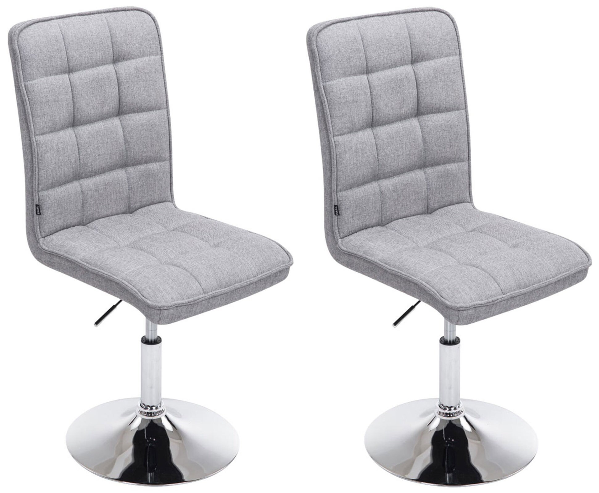 CLP 2er Set Esszimmerst&uuml;hle Peking V2 mit hochwertiger Polsterung und Stoffbezug I h&ouml;henverstellbare Lehnst&uuml;hle - Bild 1