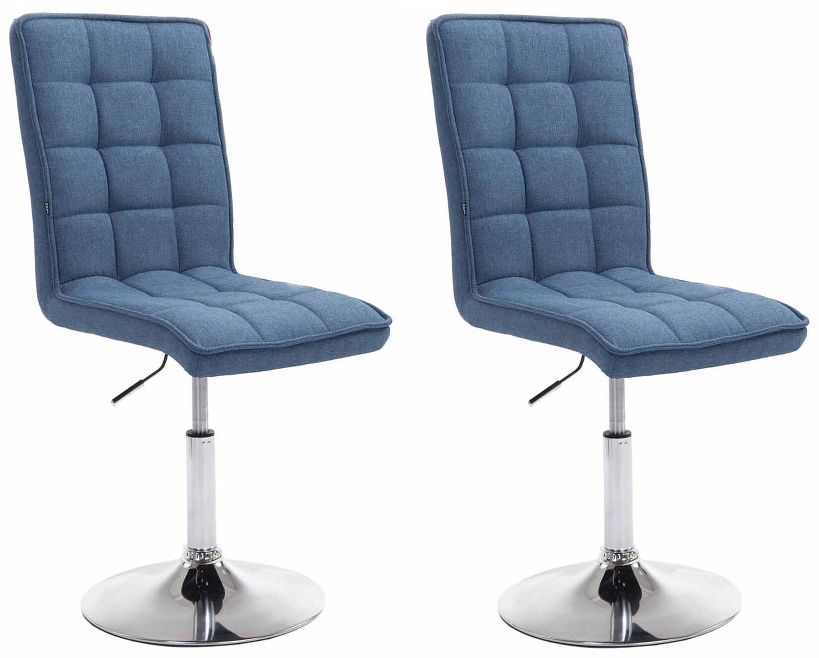 CLP 2er Set Esszimmerstühle Peking V2 mit hochwertiger Polsterung und Stoffbezug I höhenverstellbare Lehnstühle | 04251756470555