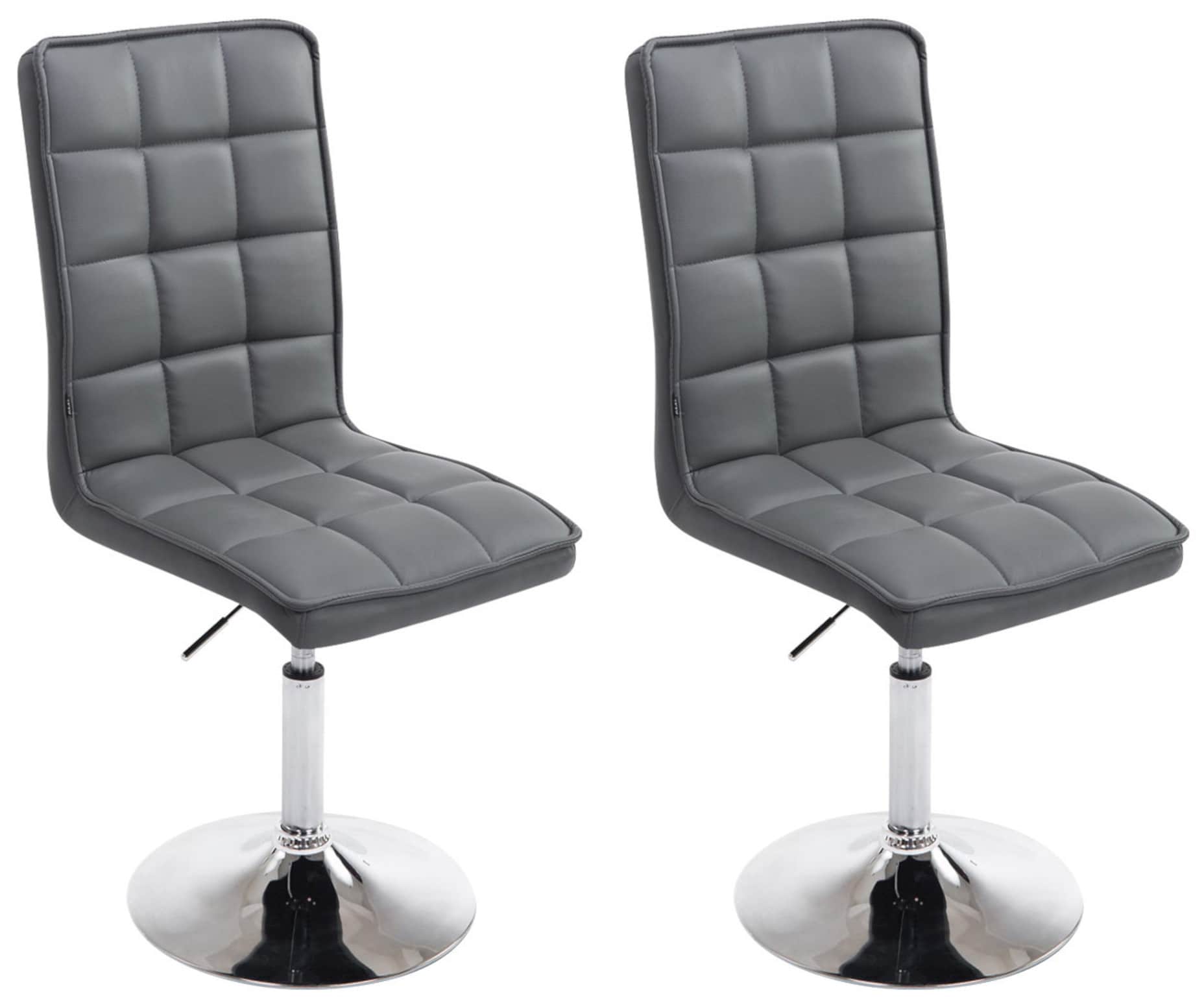 CLP 2er Set Esszimmerst&uuml;hle Peking V2 Mit Polsterung I Drehbare Und H&ouml;henverstellbare Lehnst&uuml;hle Mit Kunstlederbez&uuml;gen - Bild 1