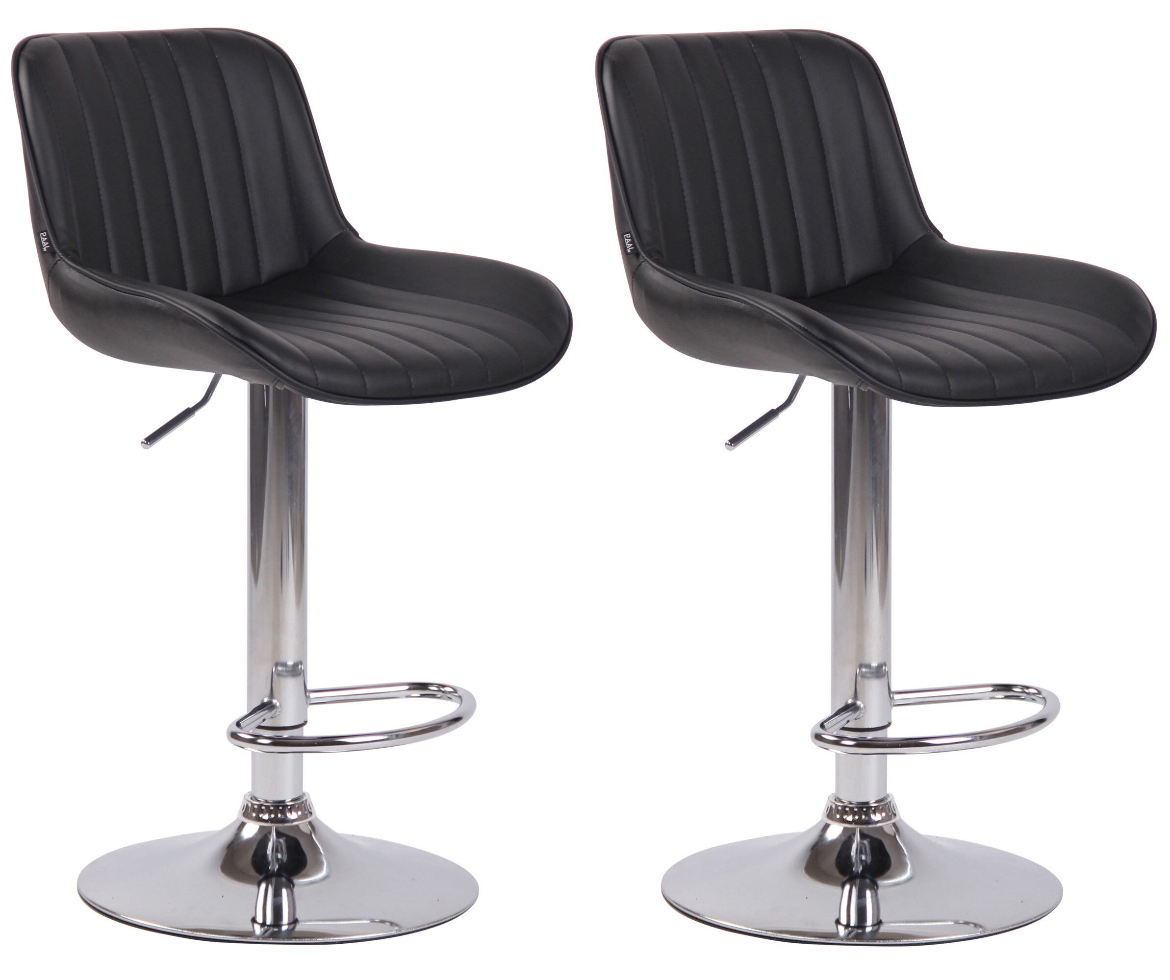 CLP 2er Set Barhocker Lentini Kunstleder Mit Fu&szlig;st&uuml;tze I Thekenhocker H&ouml;henverstellbar & 360&deg; Drehbar - Bild 1