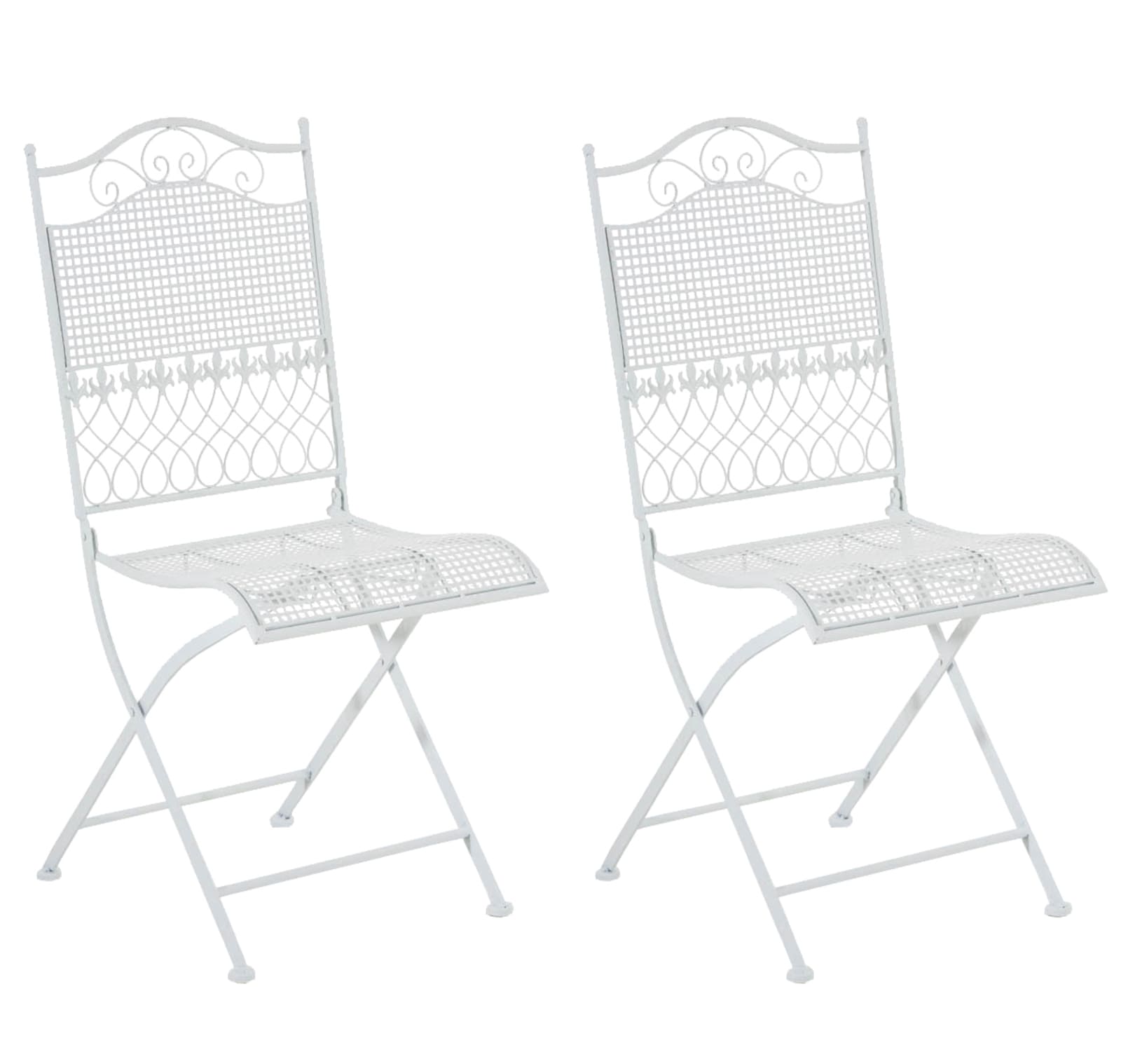 CLP 2er Set Eisen-Gartenst&uuml;hle Kiran I Klappst&uuml;hle mit edlen Verzierungen - Bild 1