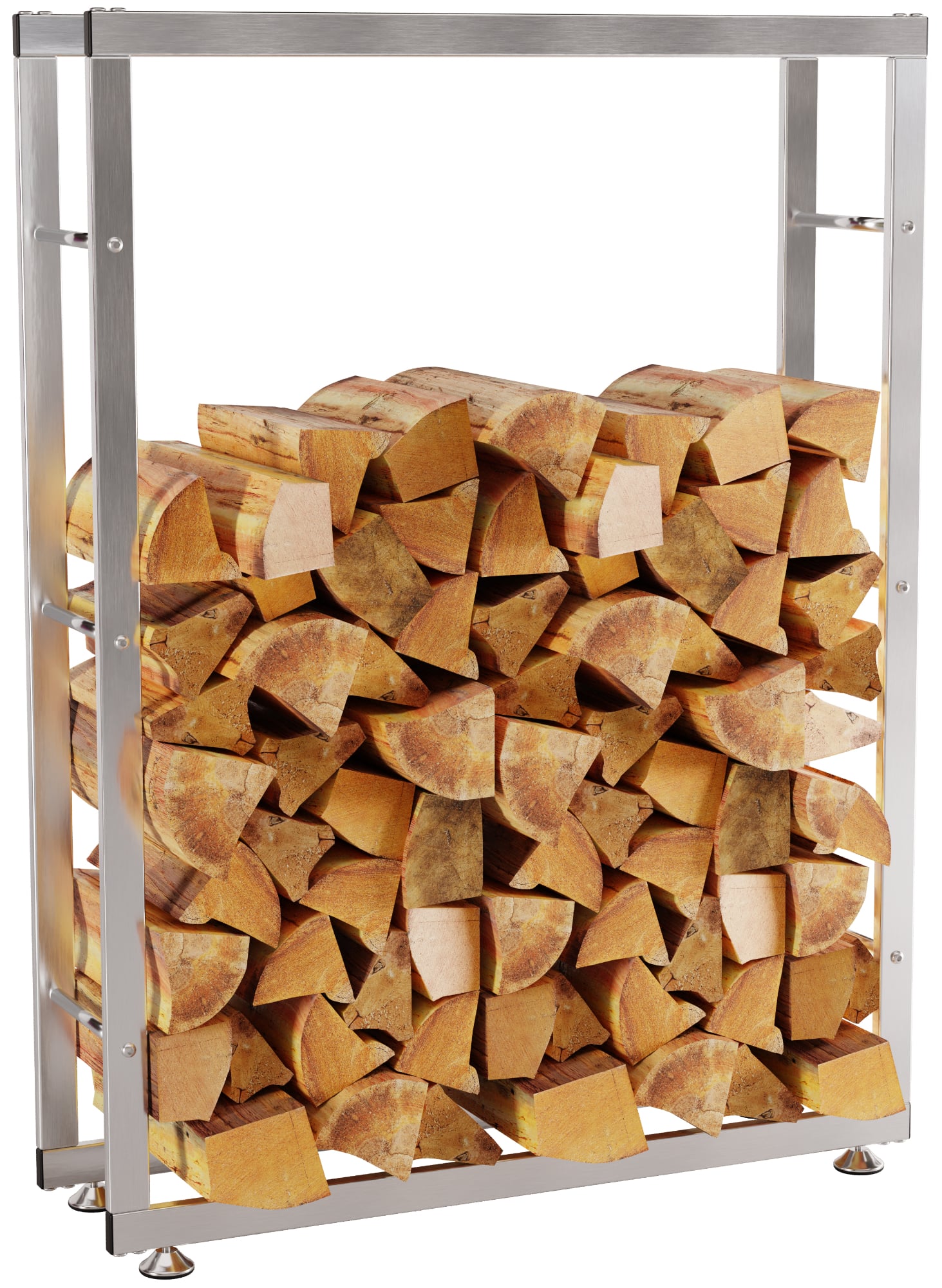 CLP Kaminholzst&auml;nder Keri V2 Edelstahl I Brennholzregal Mit Bodenschonern - Bild 1