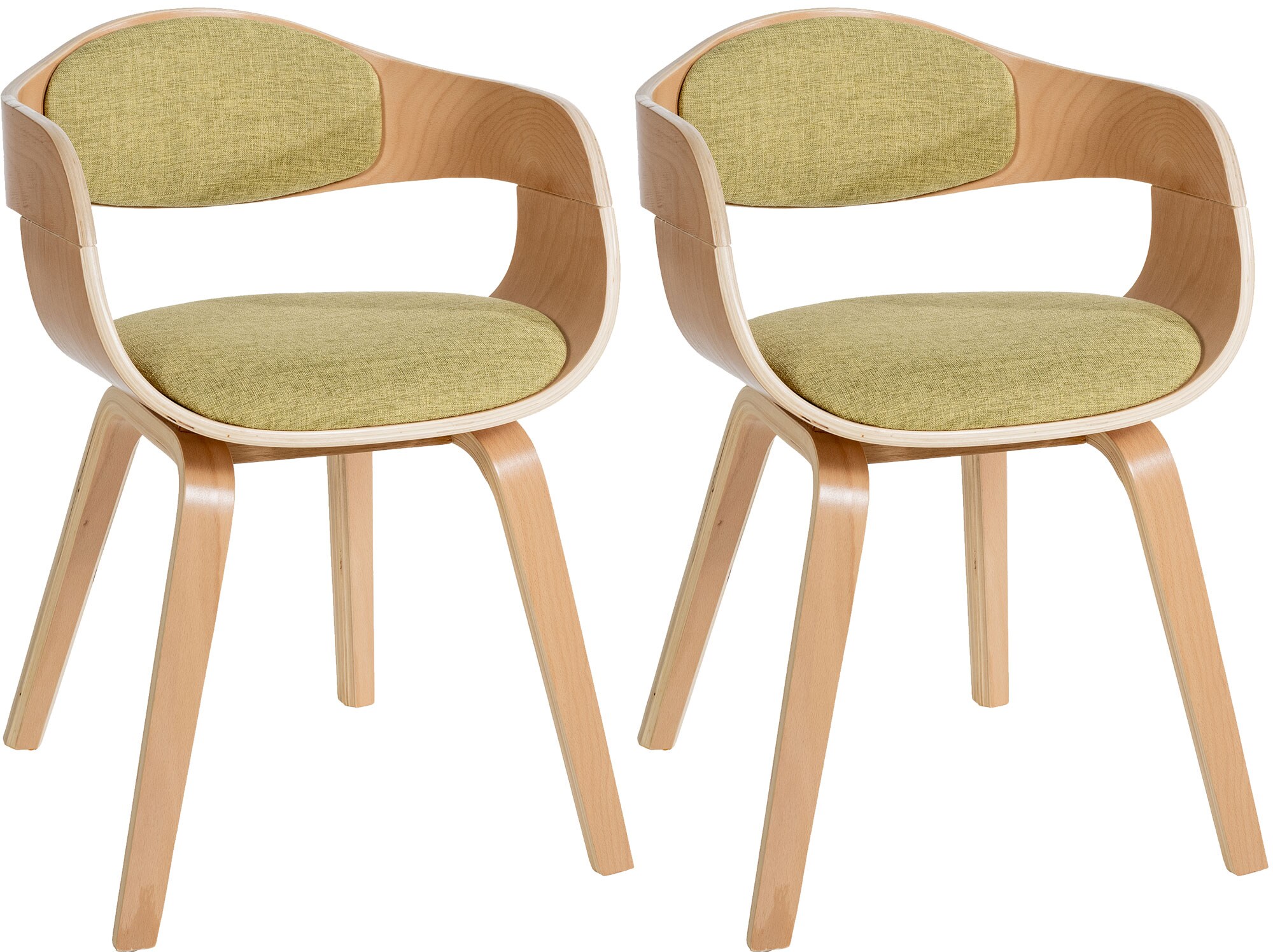 CLP 2er Set Esszimmerst&uuml;hle ergonomisch Kingston, Lehnst&uuml;hle mit umlaufender R&uuml;ckenlehne, Holzgestell bis 150 kg - Bild 1