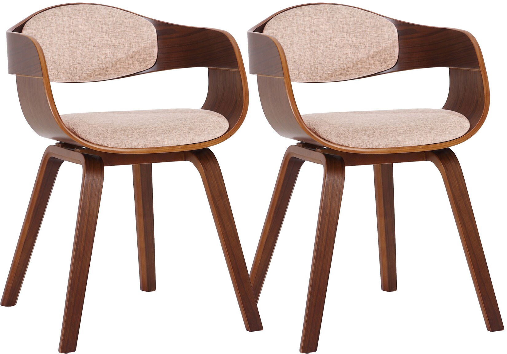 CLP 2er Set Esszimmerstühle ergonomisch Kingston, Lehnstühle mit umlaufender Rückenlehne, Holzgestell bis 150 kg
