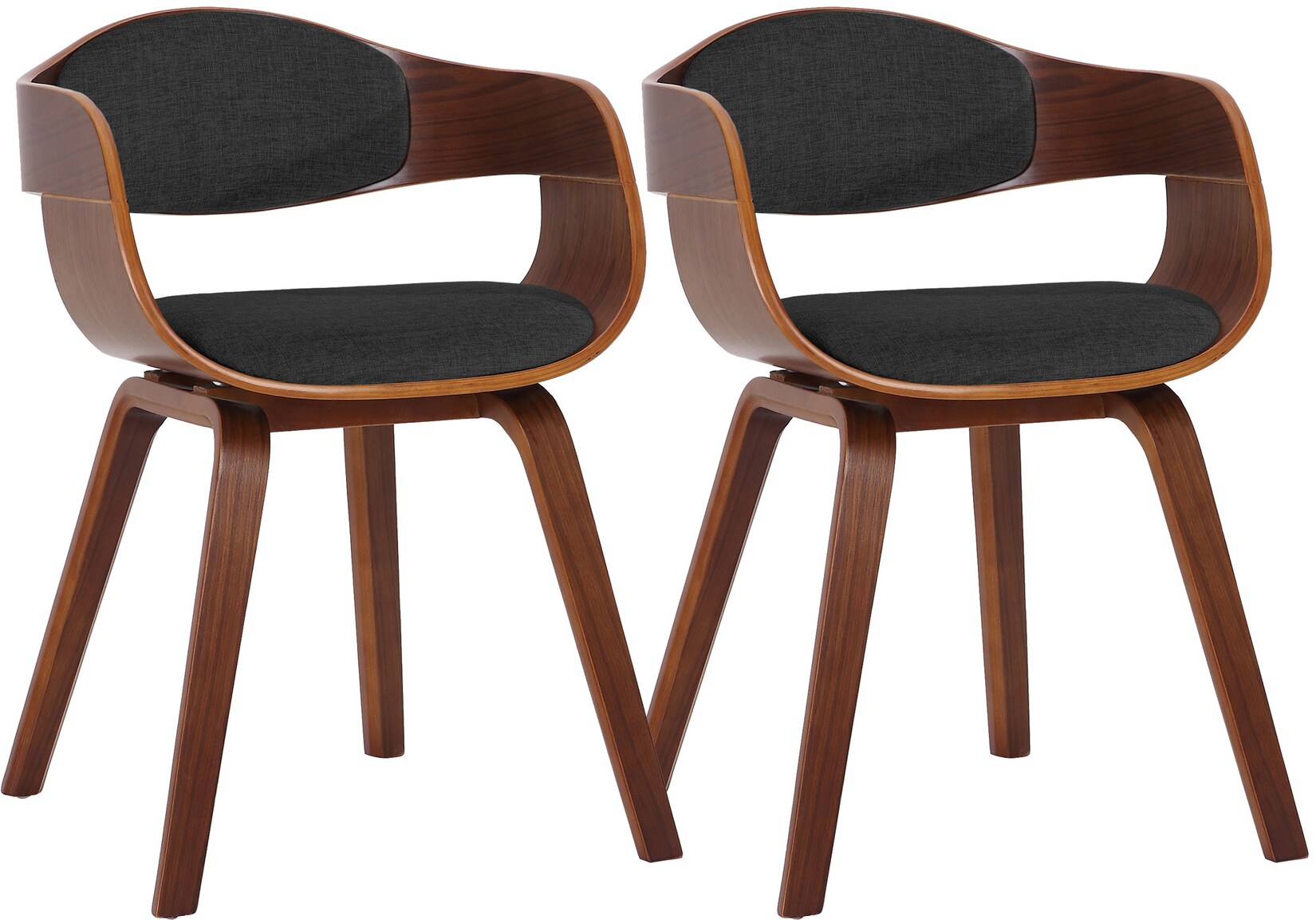 CLP 2er Set Esszimmerstühle ergonomisch Kingston, Lehnstühle mit umlaufender Rückenlehne, Holzgestell bis 150 kg