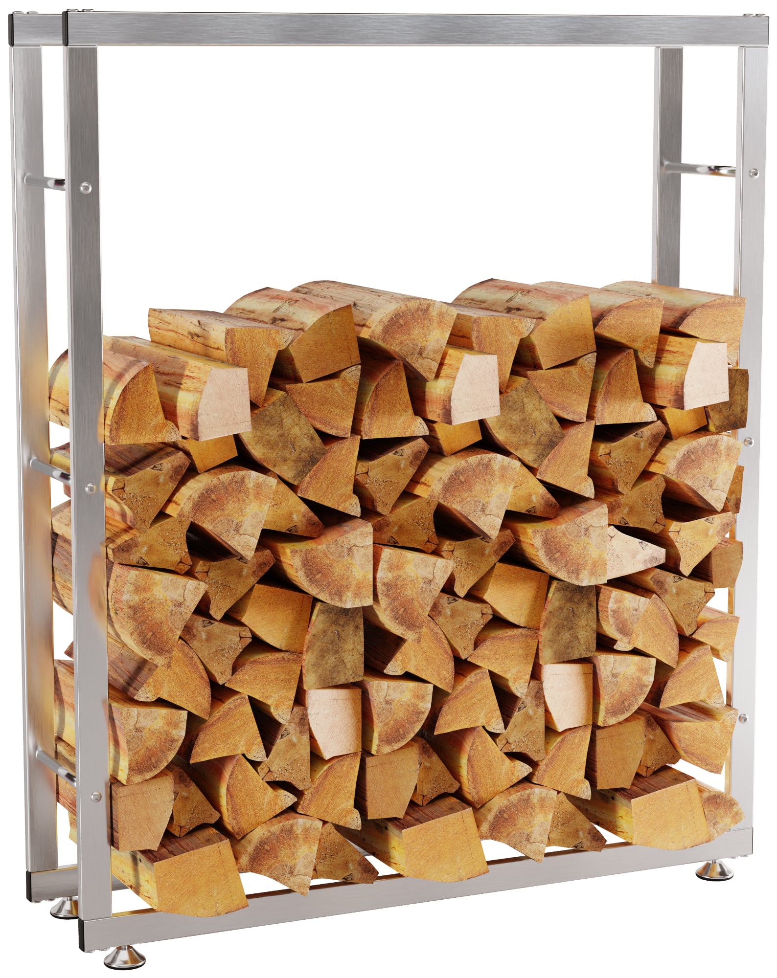 CLP Kaminholzst&auml;nder Keri V2 Edelstahl I Brennholzregal Mit Bodenschonern - Bild 1
