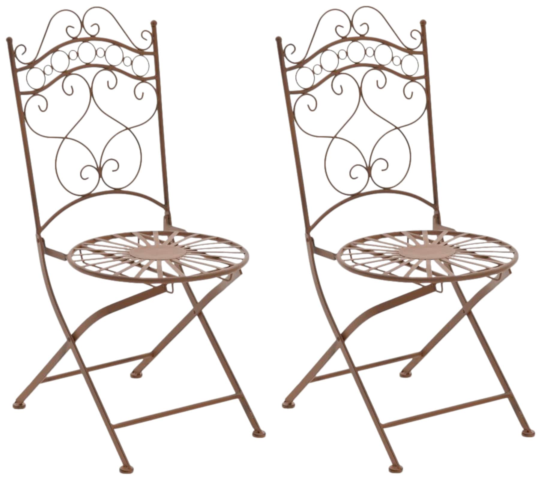 CLP Eisenst&uuml;hle Indra im Jugendstil I Antike handgefertigte Gartenst&uuml;hle I In verschiedenen Farben erh&auml;ltlich - Bild 1