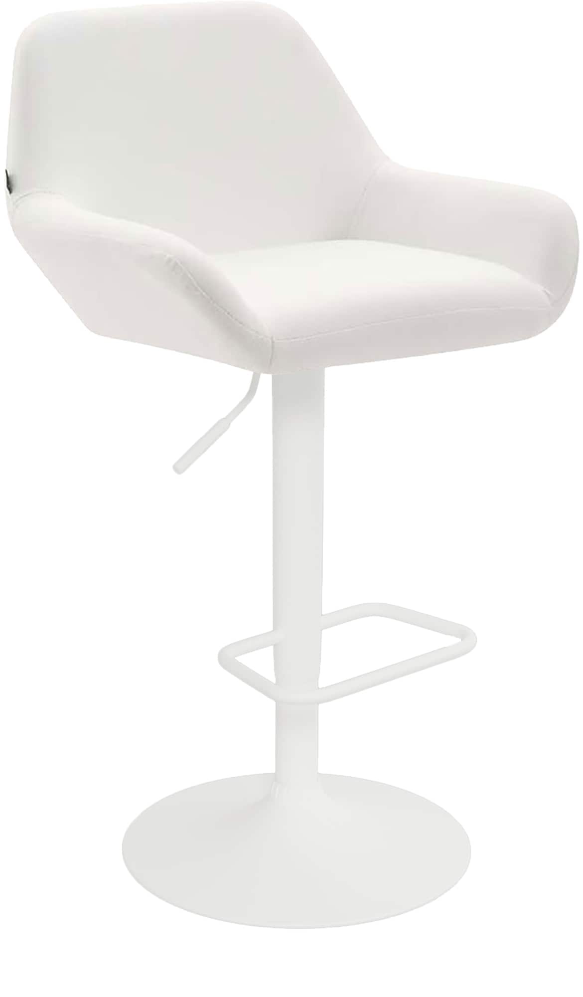 CLP Barhocker Detmold Kunstlederbezug I H&ouml;henverstellbarer Barstuhl Mit Metallgestell I Thekenhocker Mit Integrierter Fu&szlig;st&uuml;tze - Bild 1