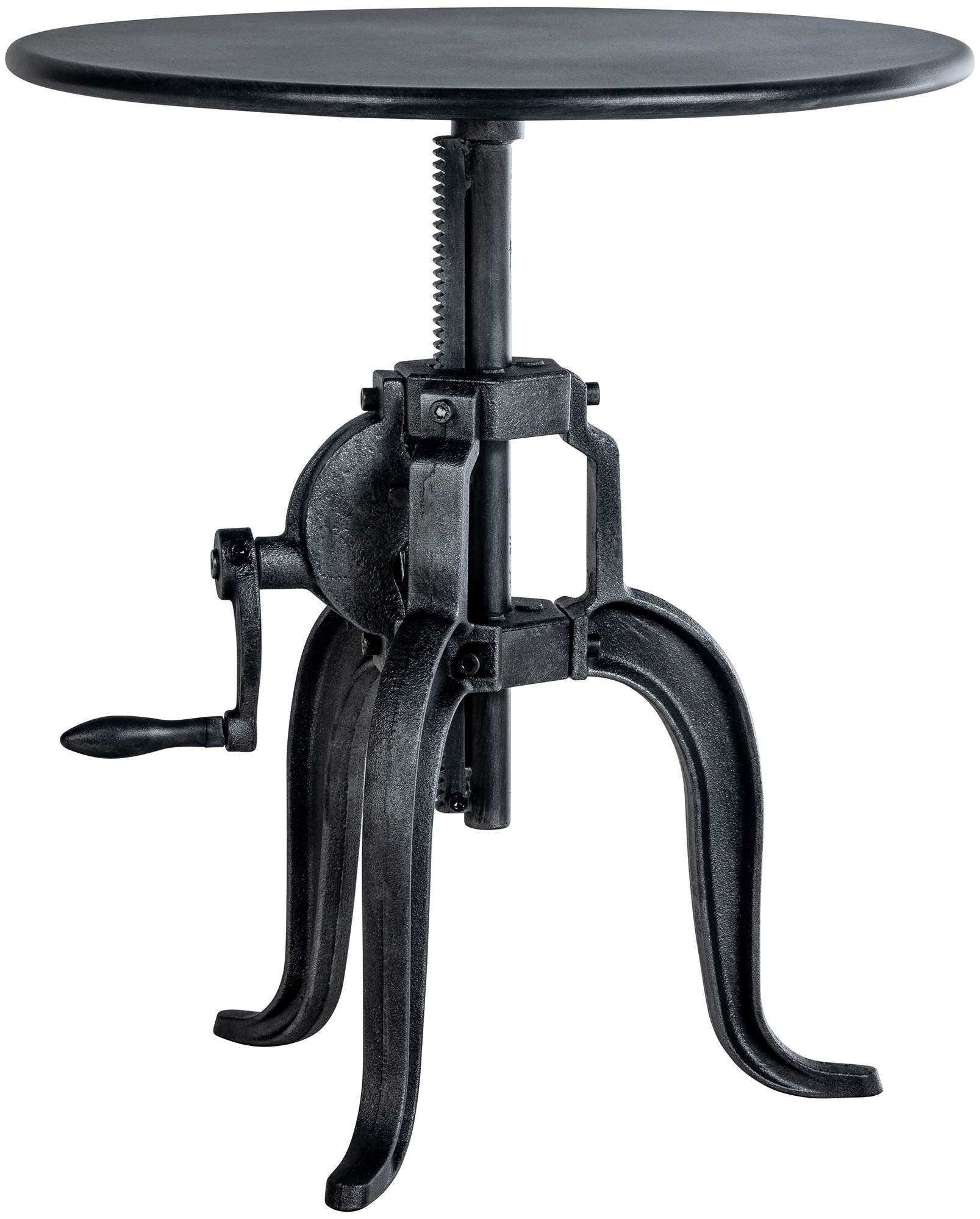 CLP Beistelltisch Couch h&ouml;henverstellbar Marcos, Couchtisch rund Metall 50 cm Durchmesser f&uuml;r Wohnzimmer und Esszimmer, Industrial Stil - Bild 1