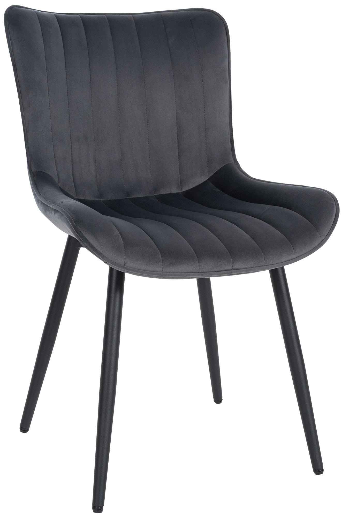 CLP Besucherstuhl Largo I Samt I Kunstleder I Esszimmerstuhl Mit Metallgestell - Bild 1