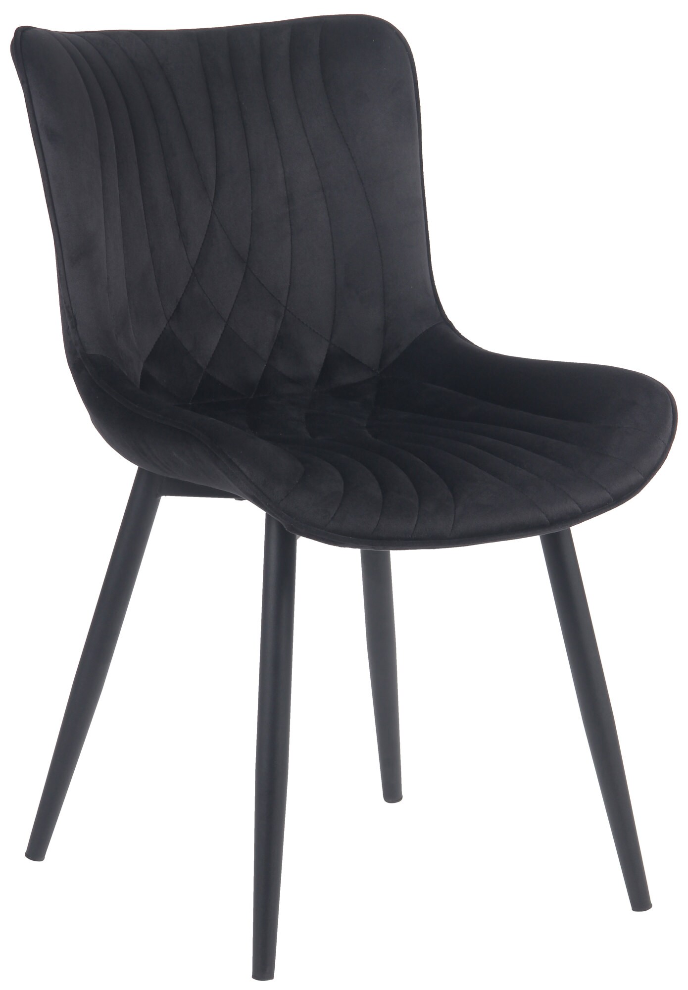 CLP Esszimmerstuhl Brady I Samt Oder Kunstleder I K&uuml;chenstuhl Mit Bodenschonern Und Bequemer Polsterung - Bild 1