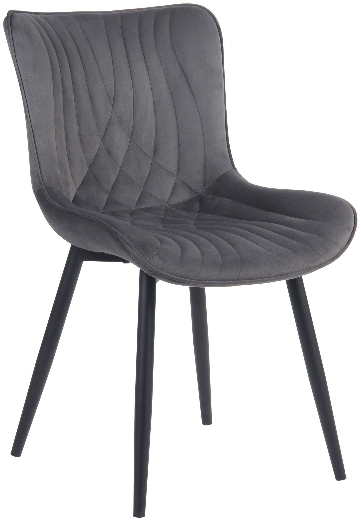 CLP Esszimmerstuhl Brady I Samt Oder Kunstleder I K&uuml;chenstuhl Mit Bodenschonern Und Bequemer Polsterung - Bild 1