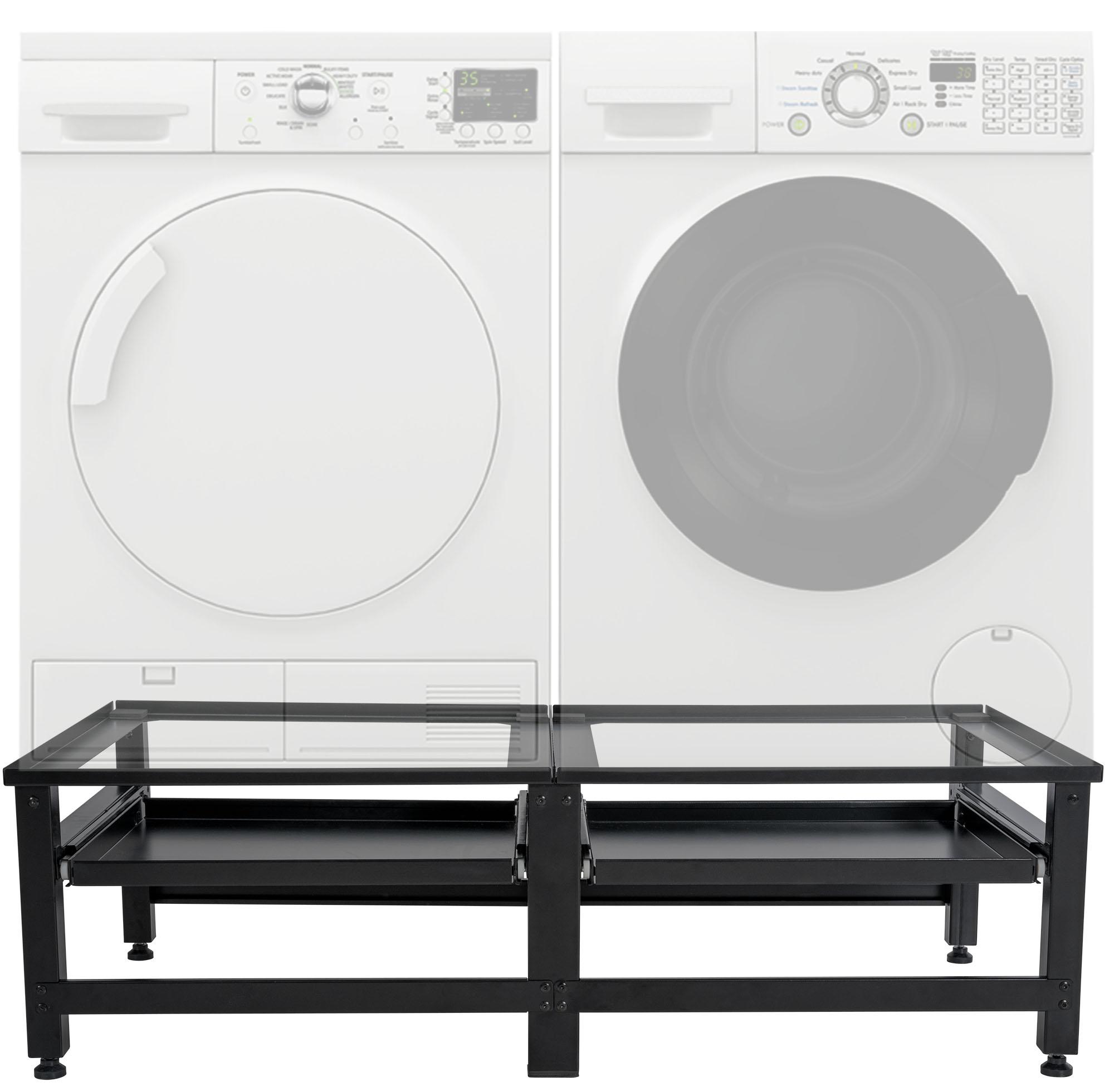 CLP Doppel Waschmaschinen-Untergestell Tampa I Regal F&uuml;r 2 Ger&auml;te I Mit Schubladen - Bild 1