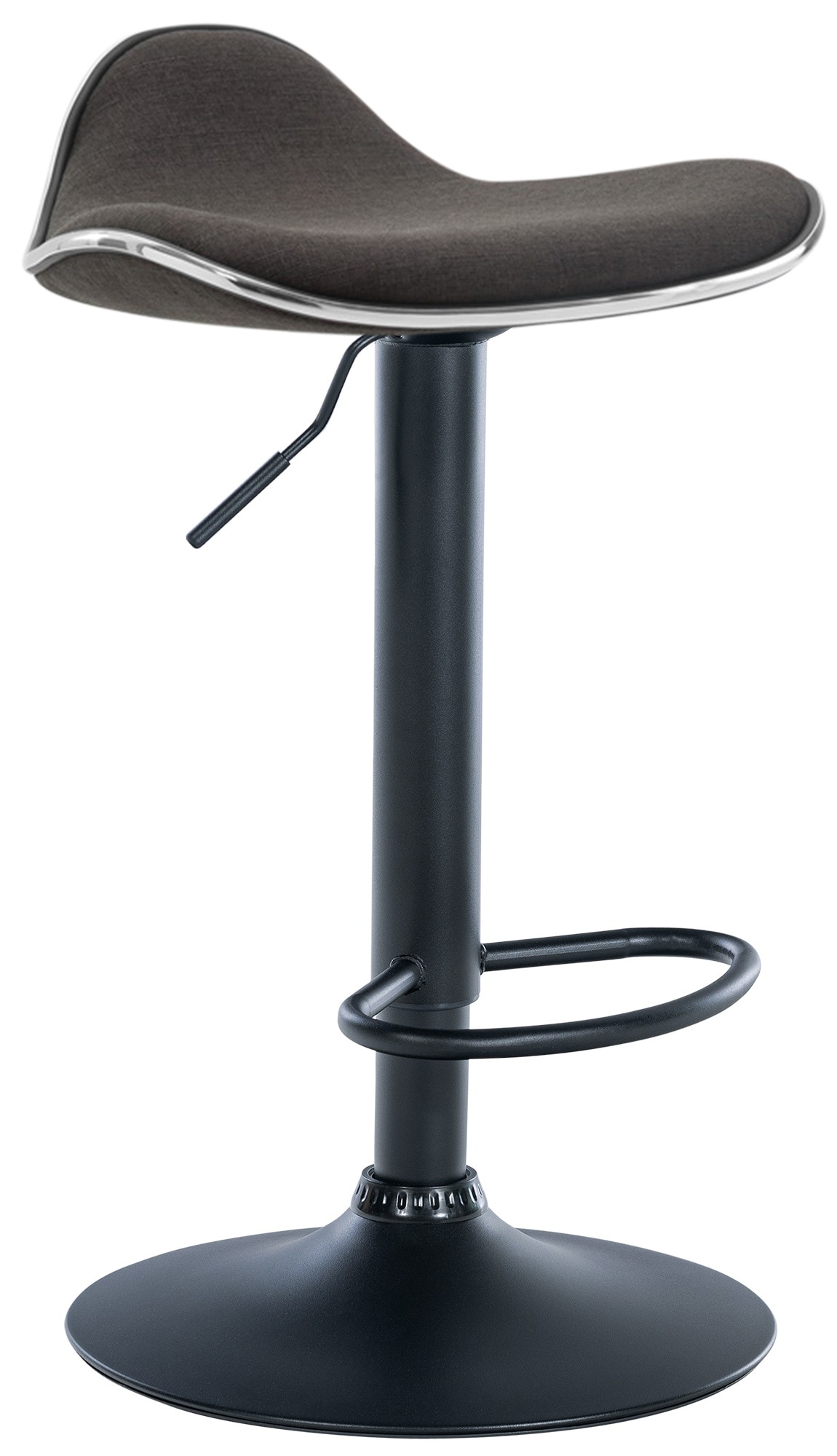 CLP Barhocker Shanghai Mit Stoffbezug I H&ouml;henverstellbarer Barstuhl Mit Drehbarem Sitz I Thekenhocker Mit Trompetenfu&szlig; - Bild 1