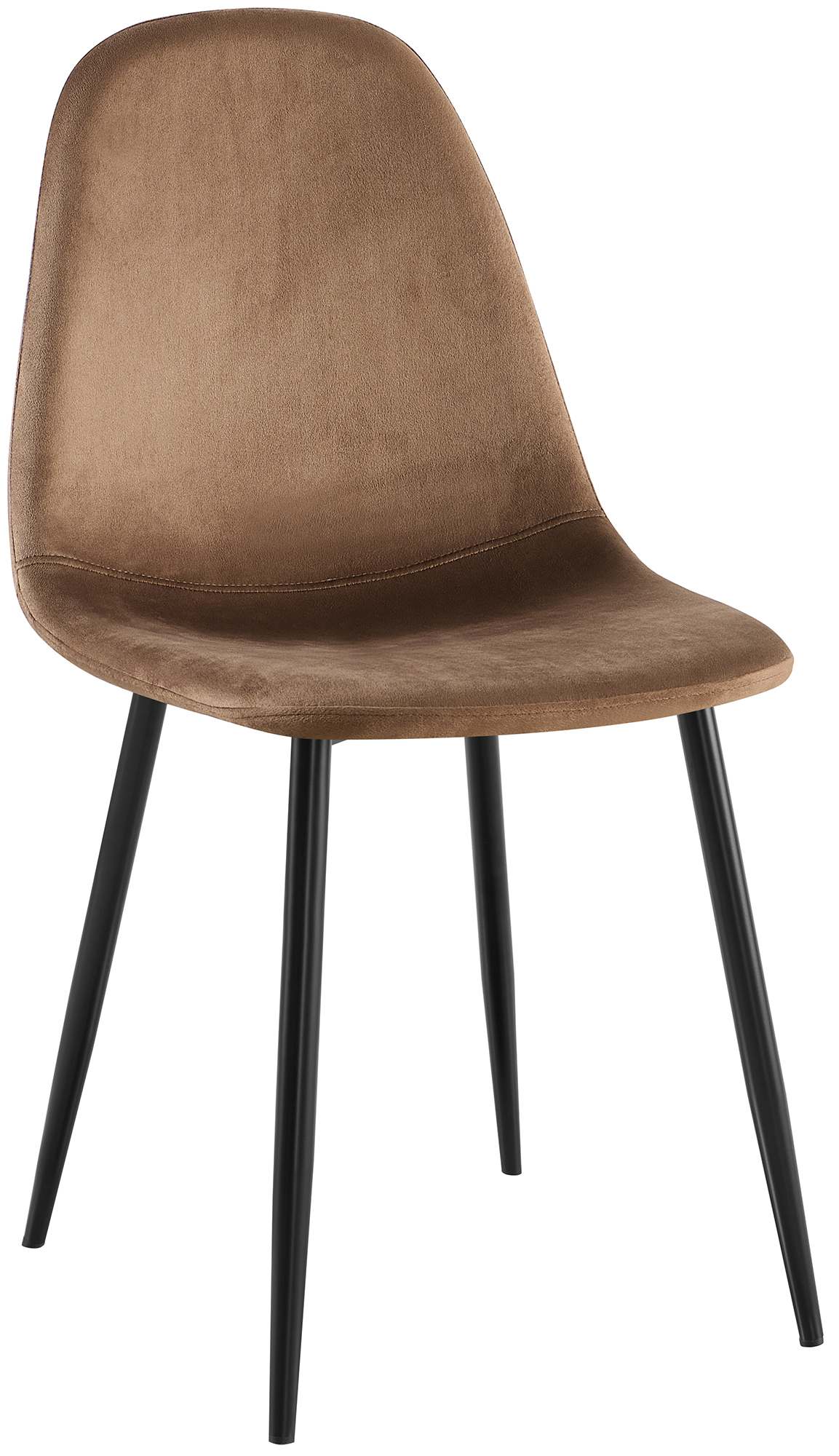 CLP Esszimmerstuhl gepolstert Napier, K&uuml;chenstuhl mit R&uuml;ckenlehne und schwarzem Metallgestell, Polsterstuhl Esszimmer bis 150 kg belastbar - Bild 1