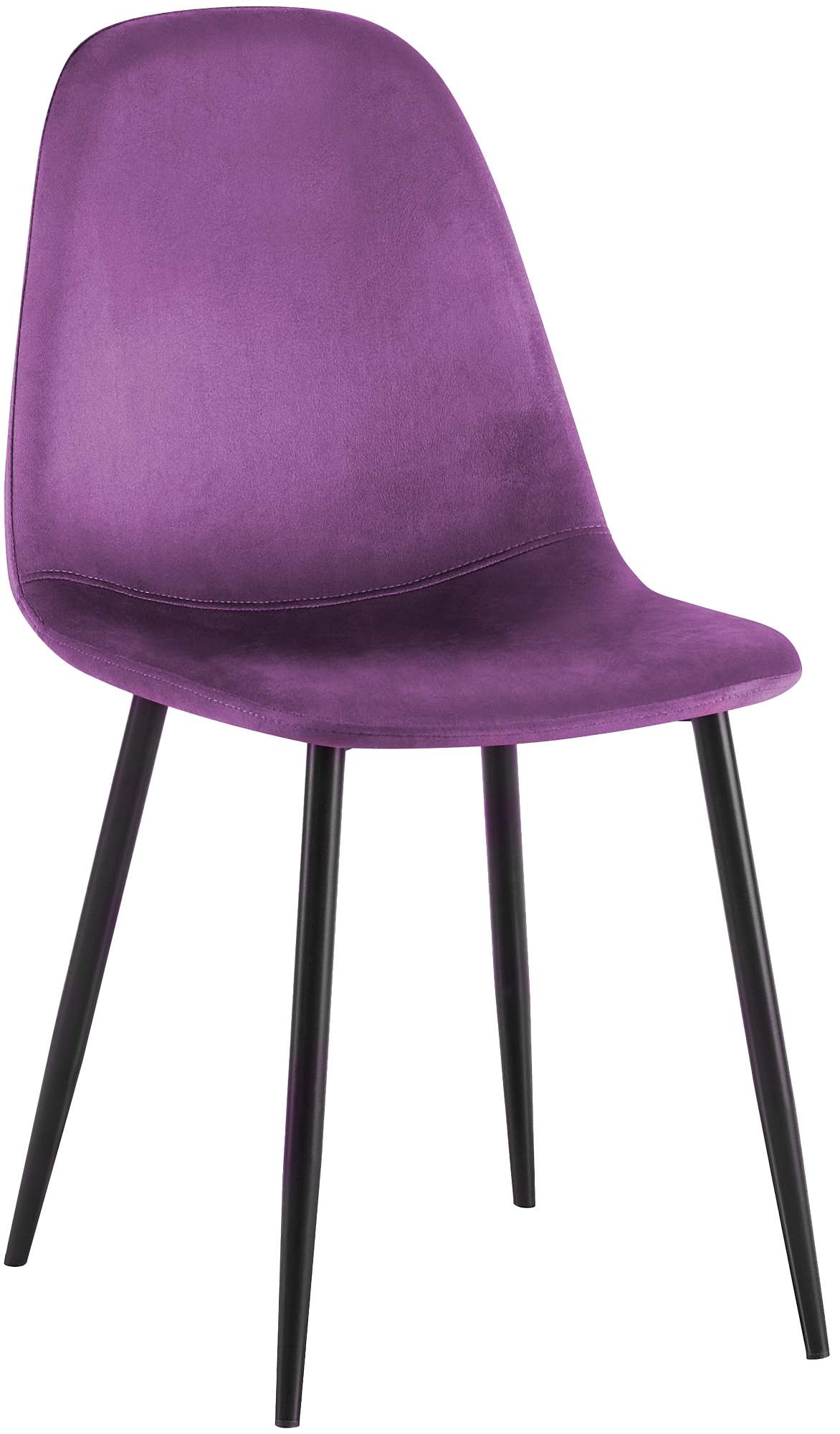 CLP Esszimmerstuhl gepolstert Napier, K&uuml;chenstuhl mit R&uuml;ckenlehne und schwarzem Metallgestell, Polsterstuhl Esszimmer bis 150 kg belastbar - Bild 1