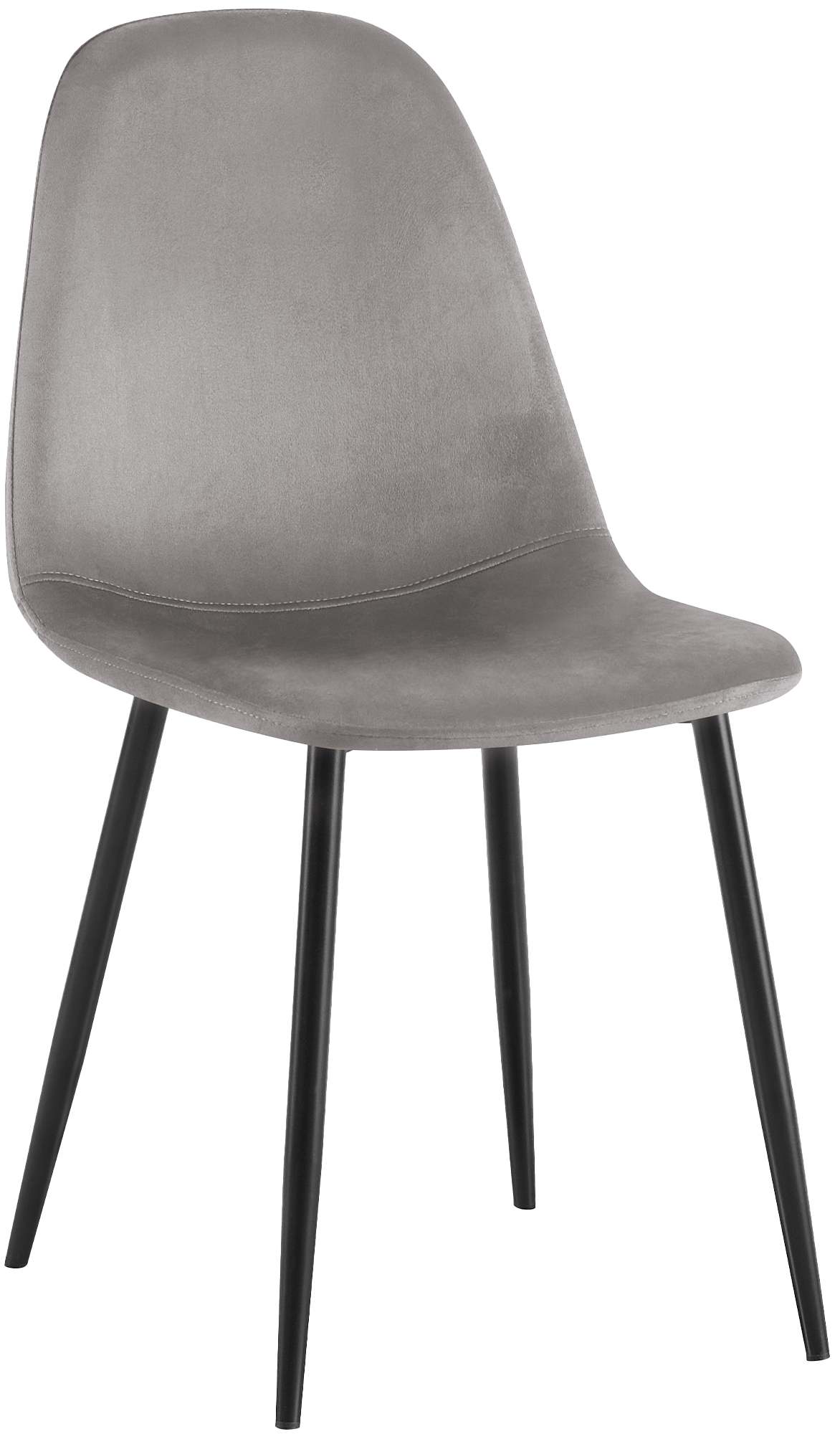 CLP Esszimmerstuhl gepolstert Napier, K&uuml;chenstuhl mit R&uuml;ckenlehne und schwarzem Metallgestell, Polsterstuhl Esszimmer bis 150 kg belastbar - Bild 1