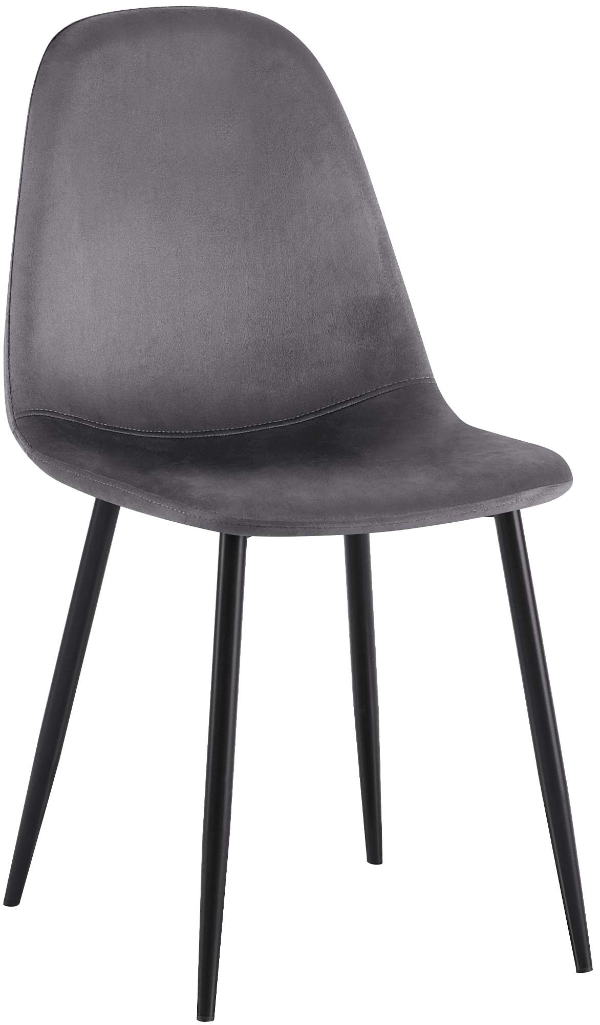 CLP Esszimmerstuhl gepolstert Napier, K&uuml;chenstuhl mit R&uuml;ckenlehne und schwarzem Metallgestell, Polsterstuhl Esszimmer bis 150 kg belastbar - Bild 1