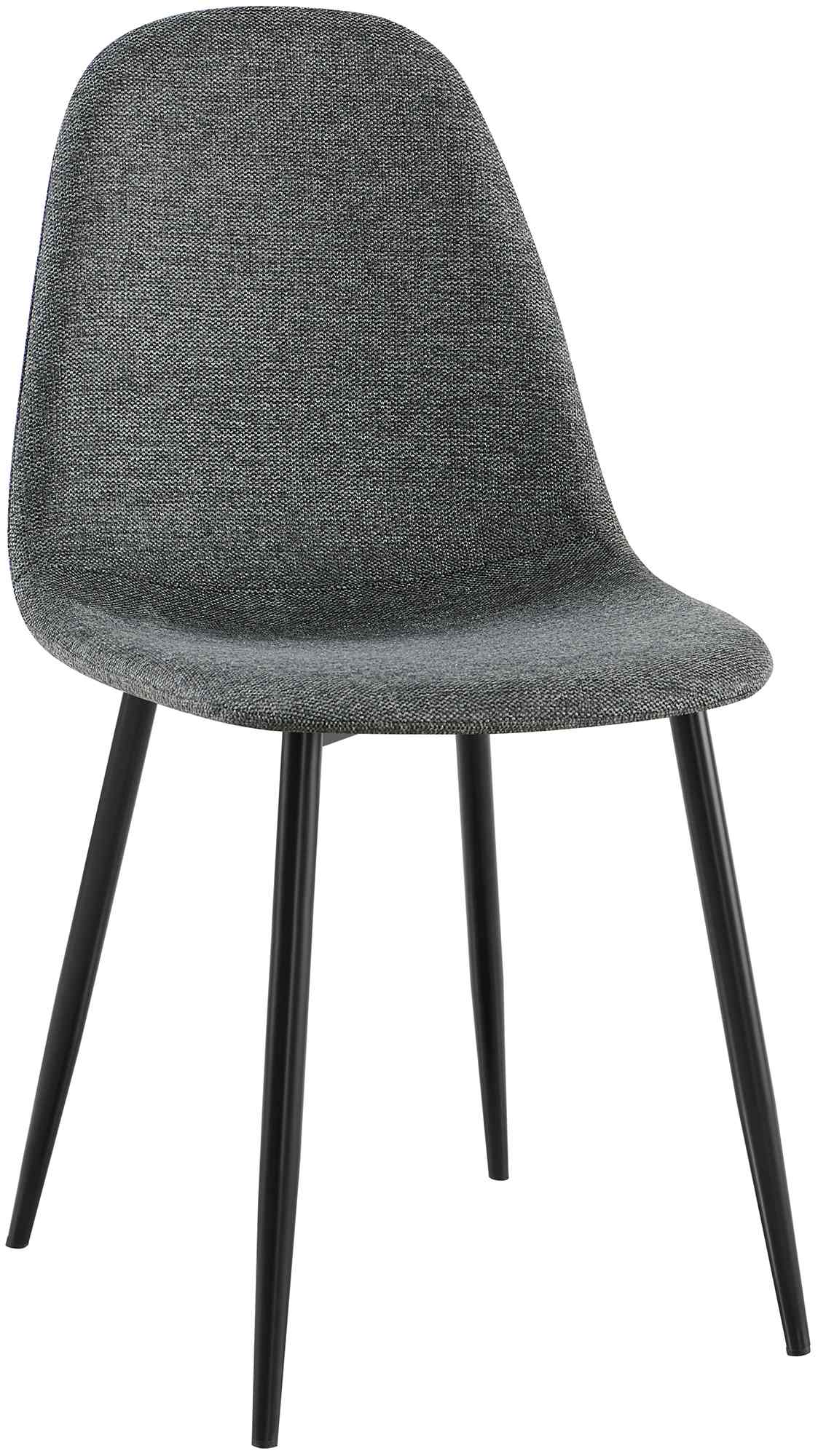 CLP Esszimmerstuhl gepolstert Napier, K&uuml;chenstuhl mit R&uuml;ckenlehne und schwarzem Metallgestell, Polsterstuhl Esszimmer bis 150 kg belastbar - Bild 1