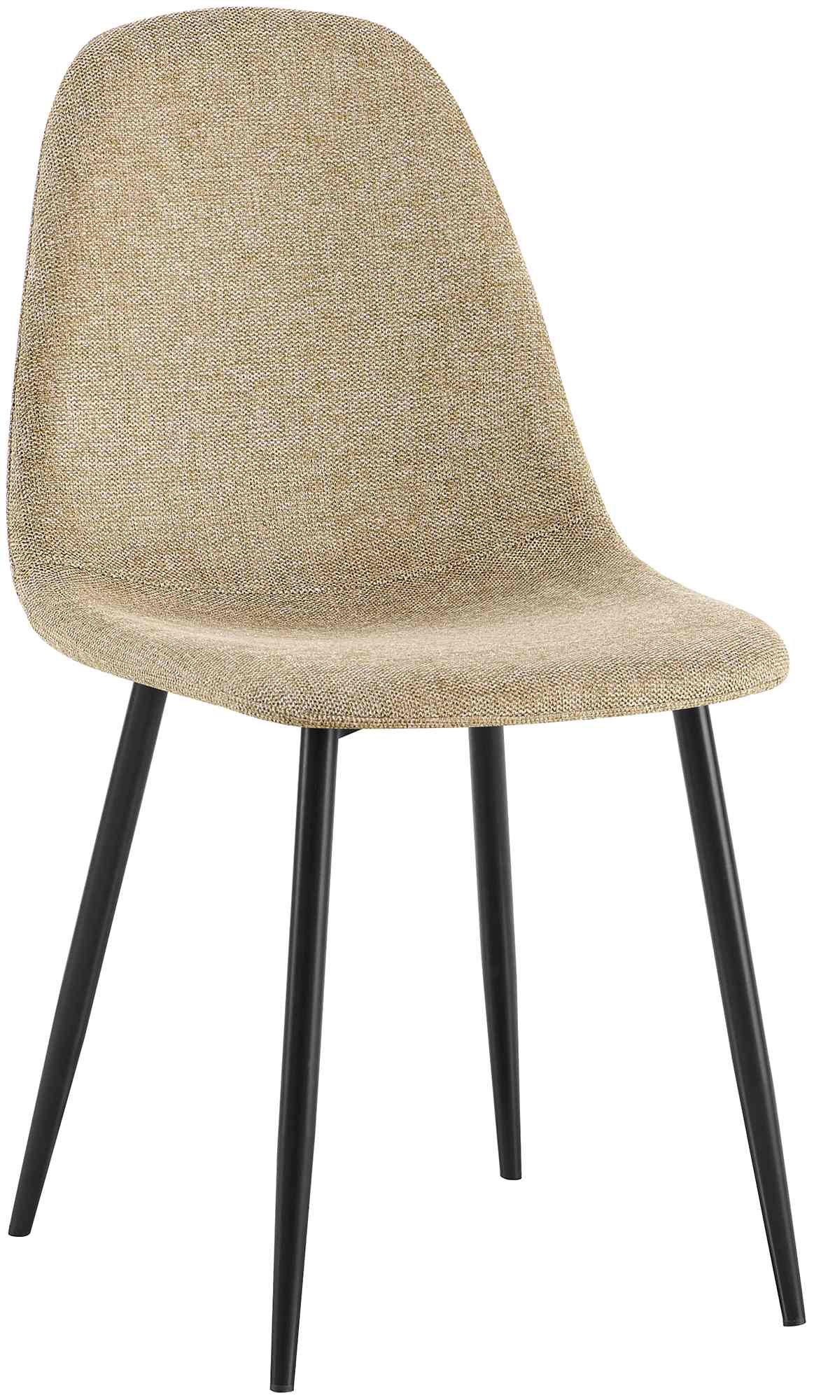 CLP Esszimmerstuhl gepolstert Napier, K&uuml;chenstuhl mit R&uuml;ckenlehne und schwarzem Metallgestell, Polsterstuhl Esszimmer bis 150 kg belastbar - Bild 1