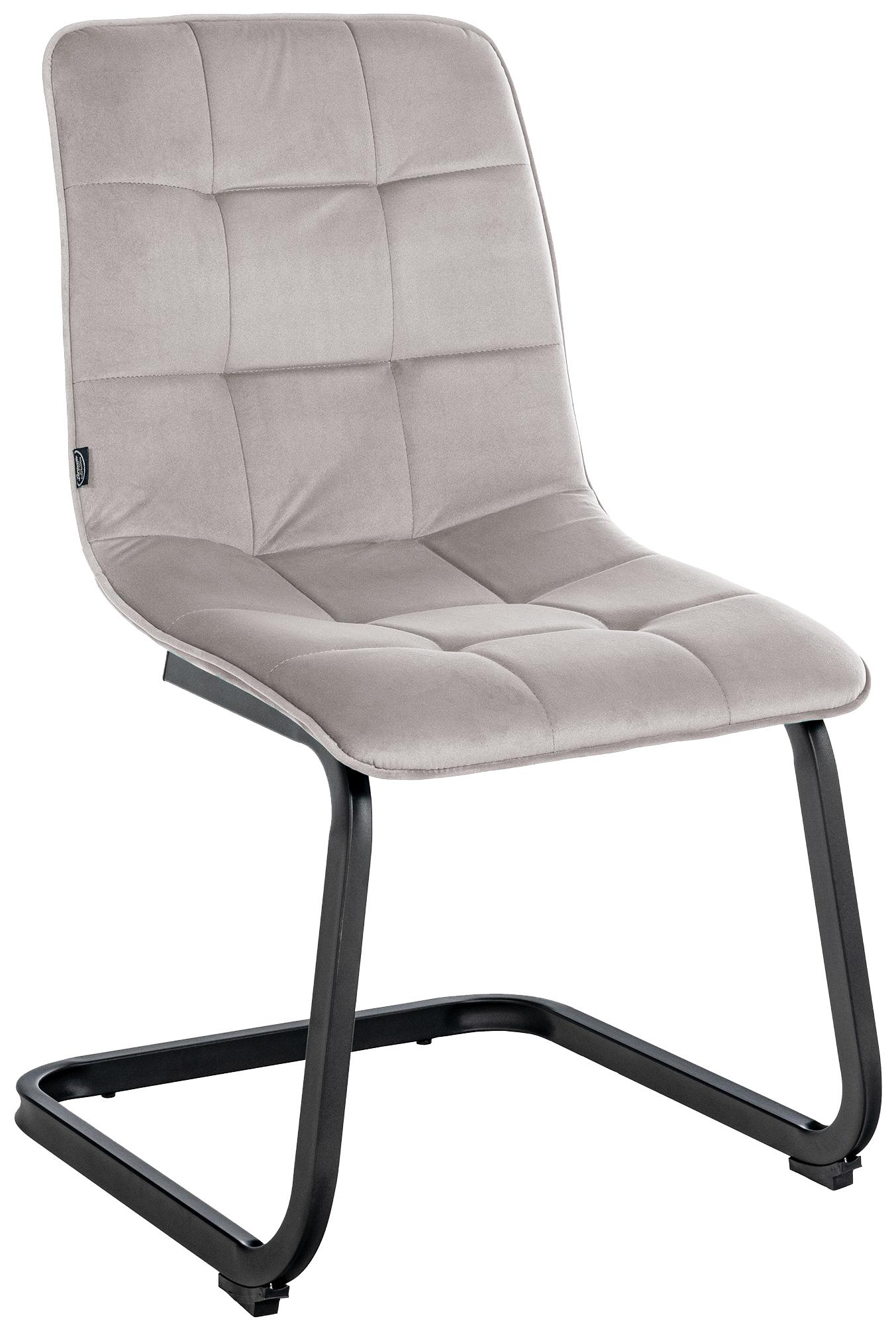 CLP Esszimmerstuhl Vermont I Mit Samt-Bezug I Gepolsterter Freischwinger-Stuhl - Bild 1