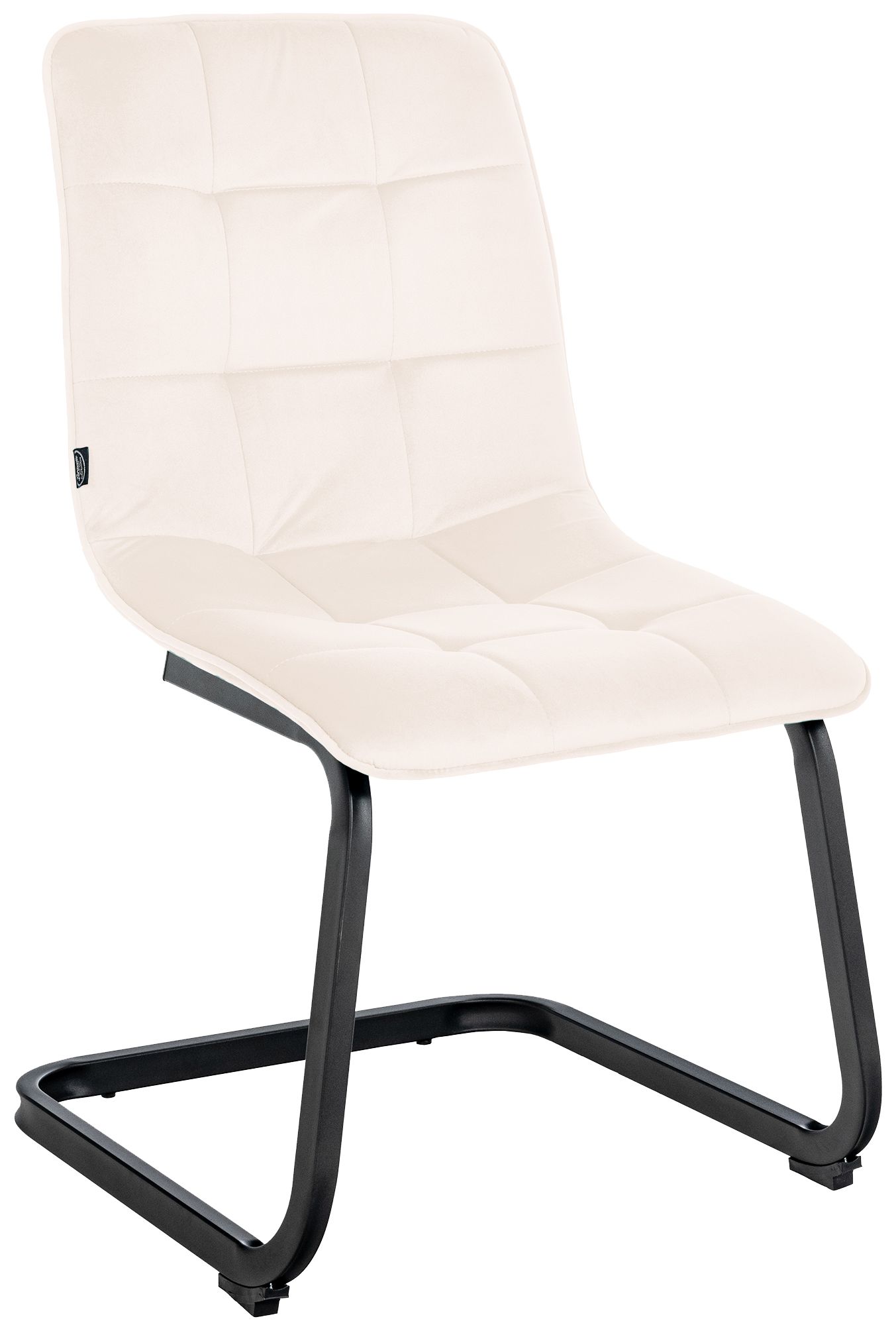 CLP Esszimmerstuhl Vermont I Mit Samt-Bezug I Gepolsterter Freischwinger-Stuhl - Bild 1