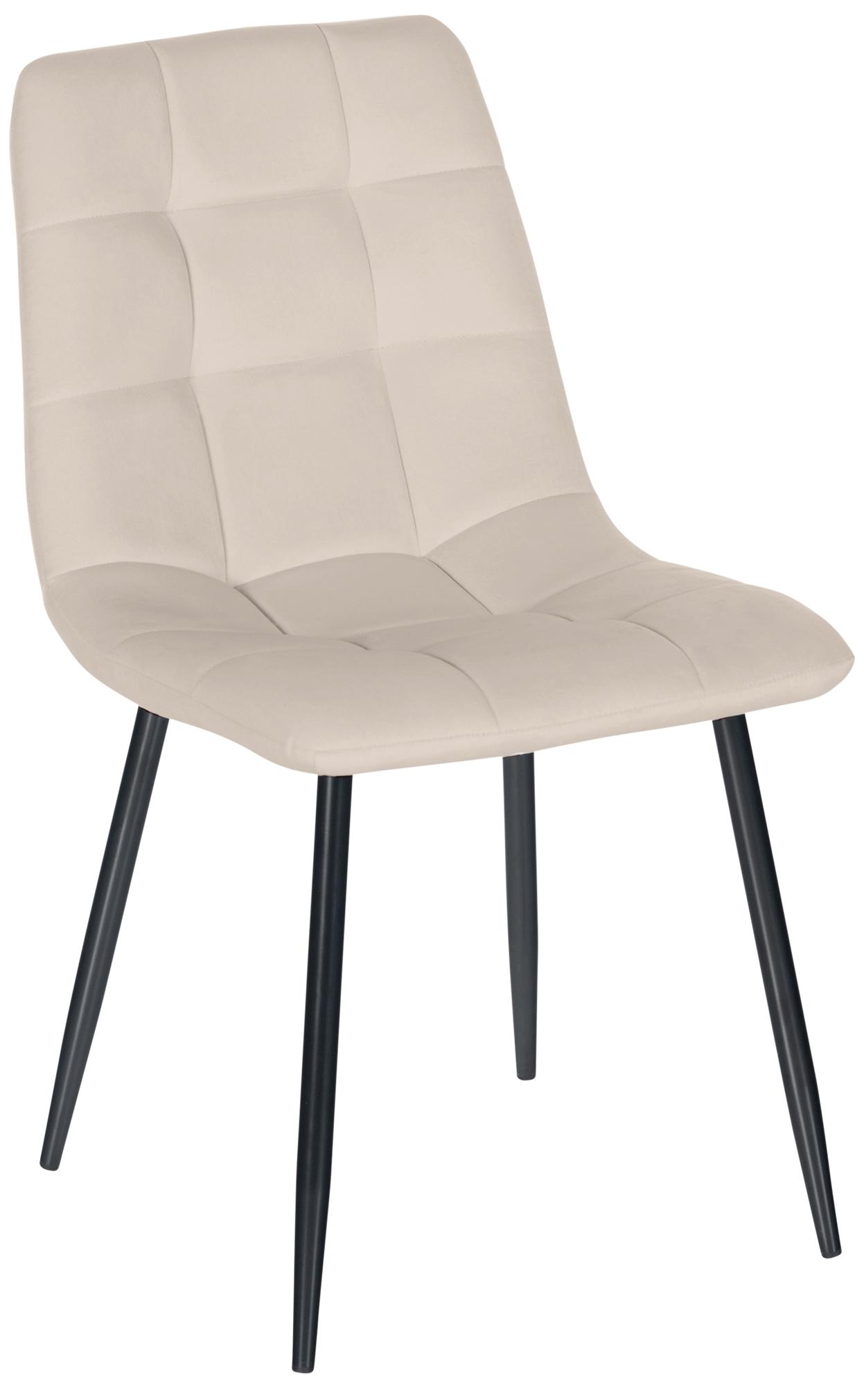 CLP Esszimmerstuhl Antibes | Samt | Gepolstert | K&uuml;chenstuhl | Metallbeine mit Bodenschonern | Belastbar bis 150 kg - Bild 1