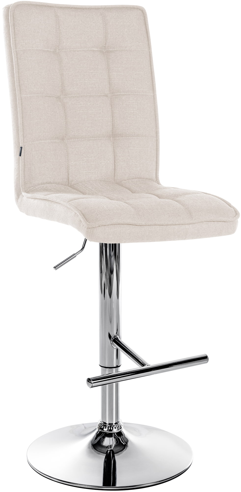 CLP Barhocker Peking Stoff I H&ouml;henverstellbarer Tresenhocker Mit R&uuml;ckenlehne Und Fu&szlig;st&uuml;tze - Bild 1