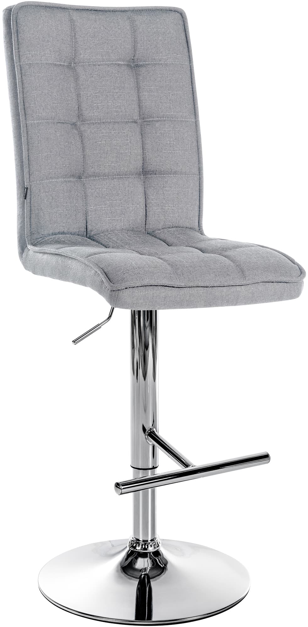 CLP Barhocker Peking Stoff I H&ouml;henverstellbarer Tresenhocker Mit R&uuml;ckenlehne Und Fu&szlig;st&uuml;tze - Bild 1