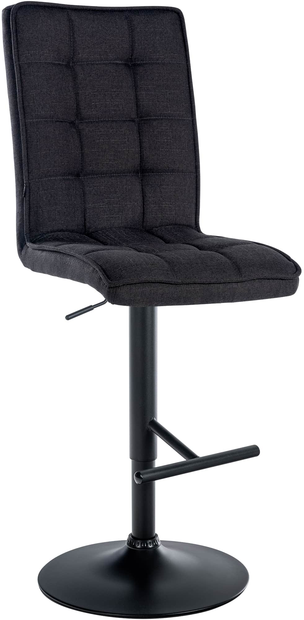 CLP Barhocker Peking Stoff I H&ouml;henverstellbarer Tresenhocker Mit R&uuml;ckenlehne Und Fu&szlig;st&uuml;tze - Bild 1