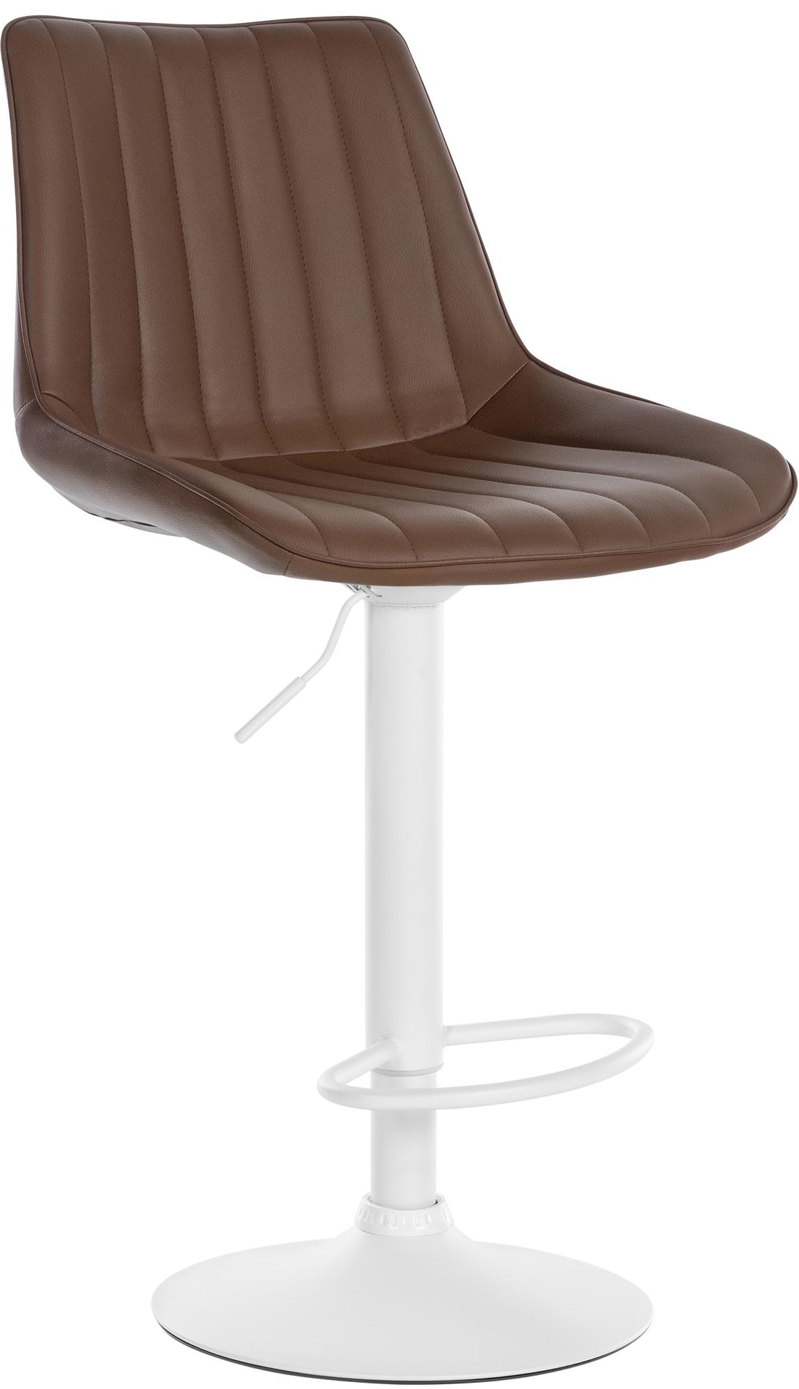 CLP Barhocker Toni Kunstleder I H&ouml;henverstellbarer Barstuhl Mit Metallgestell I Thekenhocker Mit Integrierter Fu&szlig;st&uuml;tze - Bild 1
