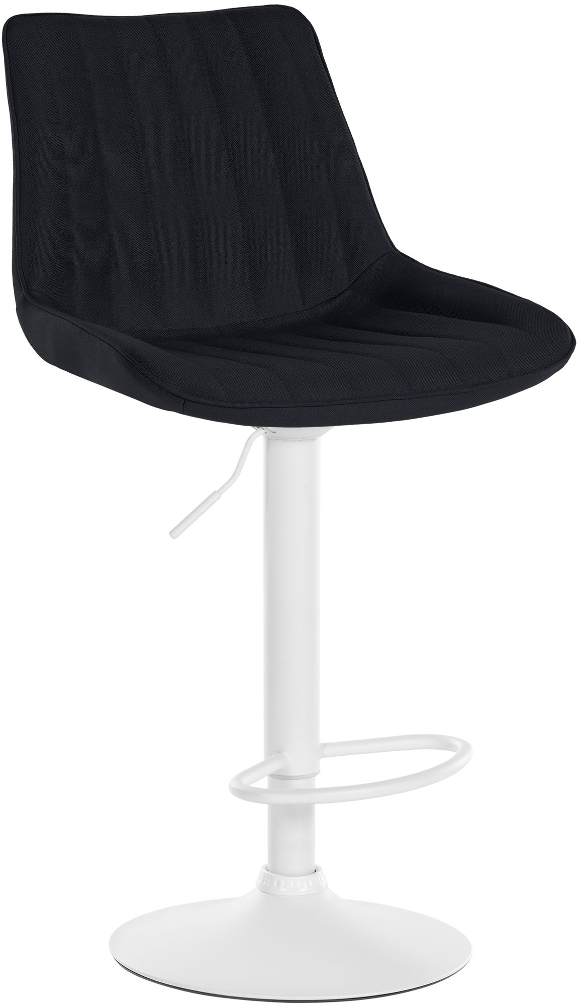 CLP Barhocker Toni Stoff I H&ouml;henverstellbarer Barstuhl Mit Metallgestell I Thekenhocker Mit Integrierter Fu&szlig;st&uuml;tze - Bild 1