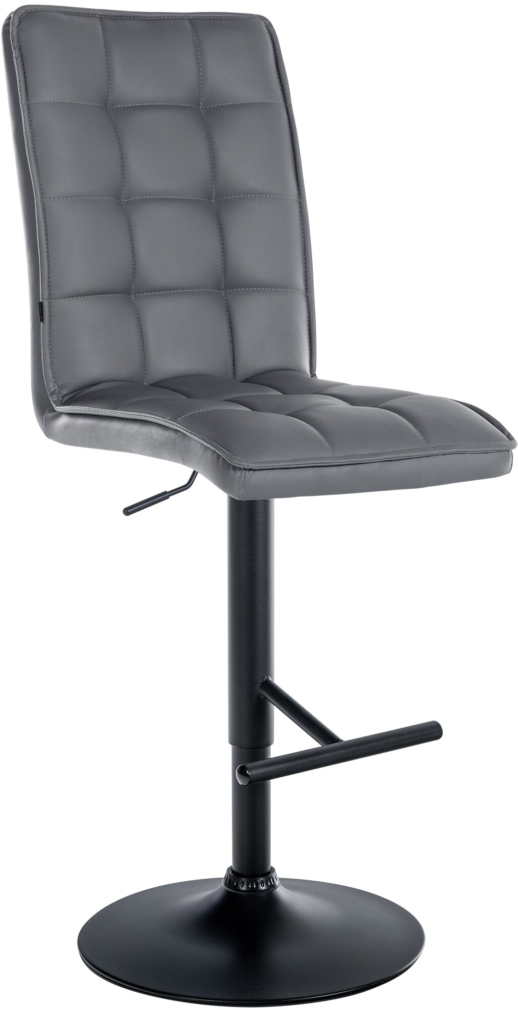 CLP Barhocker Peking Kunstleder I Tresenhocker H&ouml;henverstellbar Mit Fu&szlig;st&uuml;tze Und R&uuml;ckenlehne - Bild 1