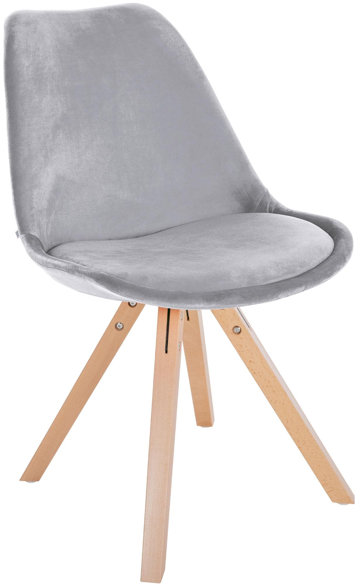 CLP Stuhl Sofia mit Samtbezug und hochwertiger Polsterung I Besucherstuhl mit robustem 4-Fu&szlig; Holzgestell - Bild 1