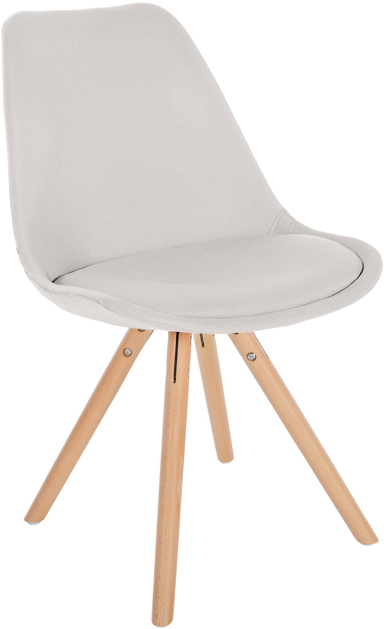 CLP Stuhl Sofia Mit Stoffbezug Und Hochwertiger Polsterung I Besucherstuhl Mit Robustem 4-Fu&szlig; Holzgestell - Bild 1