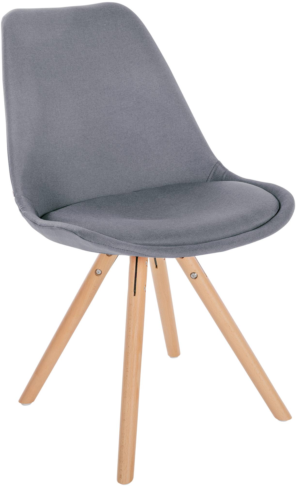 CLP Stuhl Sofia Mit Stoffbezug Und Hochwertiger Polsterung I Besucherstuhl Mit Robustem 4-Fu&szlig; Holzgestell - Bild 1