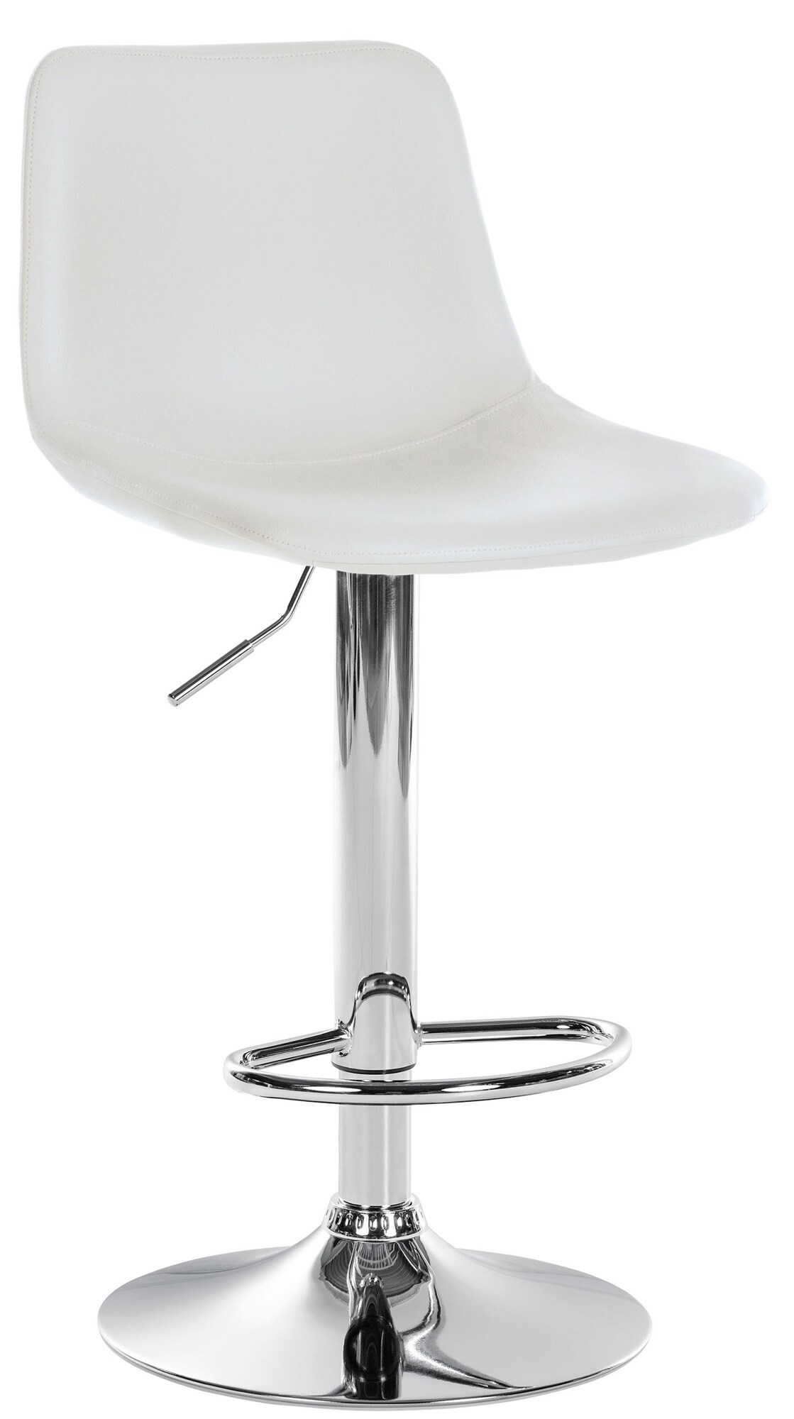 CLP Barhocker Divo Kunstleder I  H&ouml;henverstellbarer Barstuhl Mit Metallgestell I Thekenhocker Mit Integrierter Fu&szlig;st&uuml;tze - Bild 1