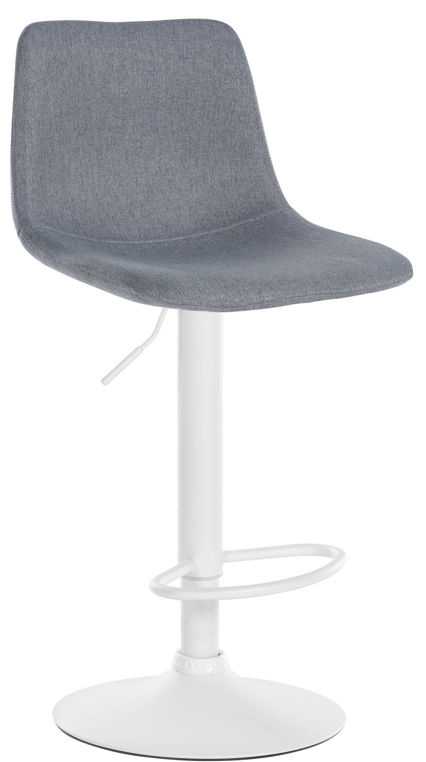 CLP Barhocker Divo Stoff I  H&ouml;henverstellbarer Barstuhl Mit Metallgestell I Thekenhocker Mit Integrierter Fu&szlig;st&uuml;tze - Bild 1