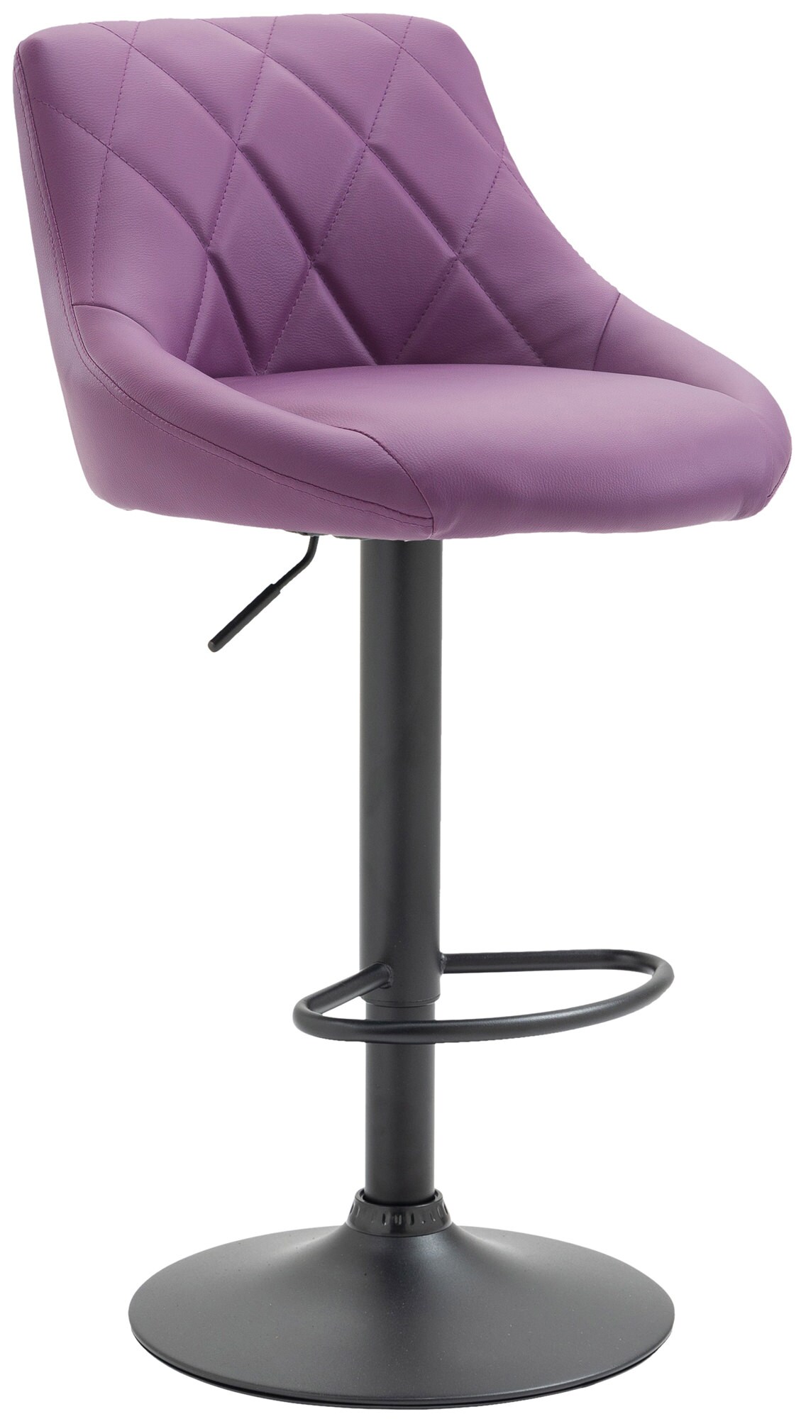 CLP Barhocker Lazio Mit Kunstlederbezug I Drehbarer Thekenhocker Mit Fu&szlig;st&uuml;tze I H&ouml;henverstellbarer Barstuhl Mit Trompetenfu&szlig; - Bild 1