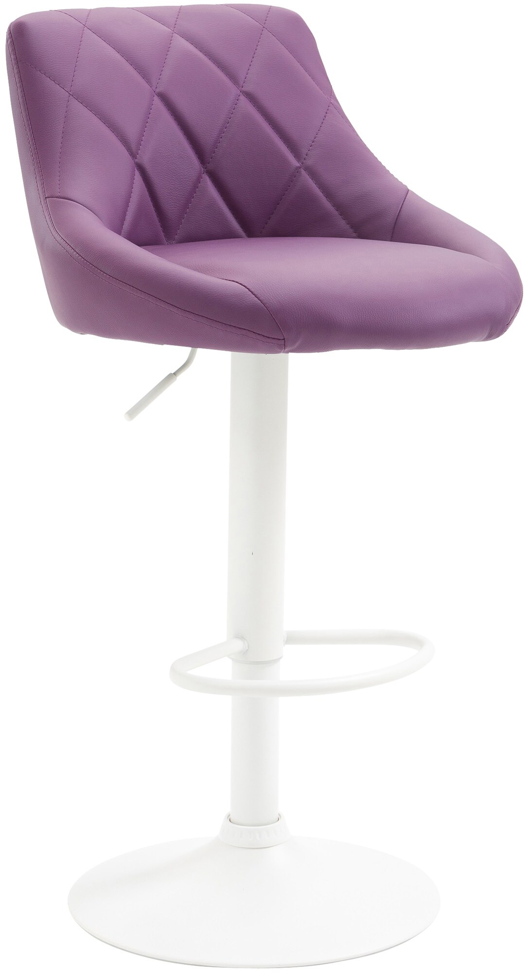 CLP Barhocker Lazio Mit Kunstlederbezug I Drehbarer Thekenhocker Mit Fu&szlig;st&uuml;tze I H&ouml;henverstellbarer Barstuhl Mit Trompetenfu&szlig; - Bild 1