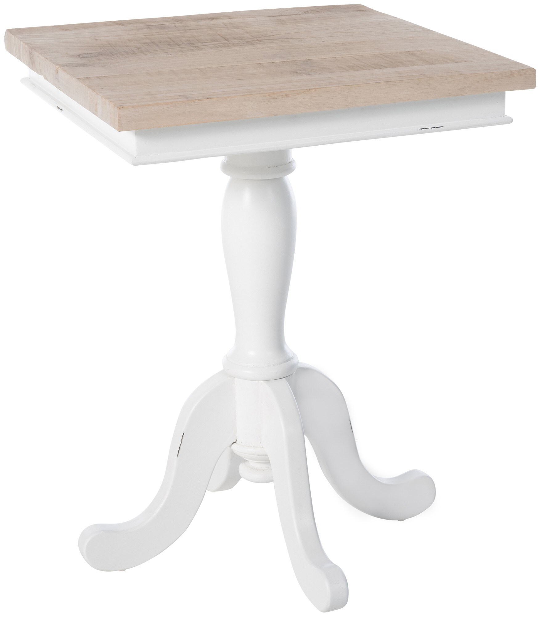 CLP Beistelltisch Goa I Couchtisch Mit Massivholzplatte I Holztisch F&uuml;r Wohnzimmer Und Sofatisch In Shabby Chic Design - Bild 1