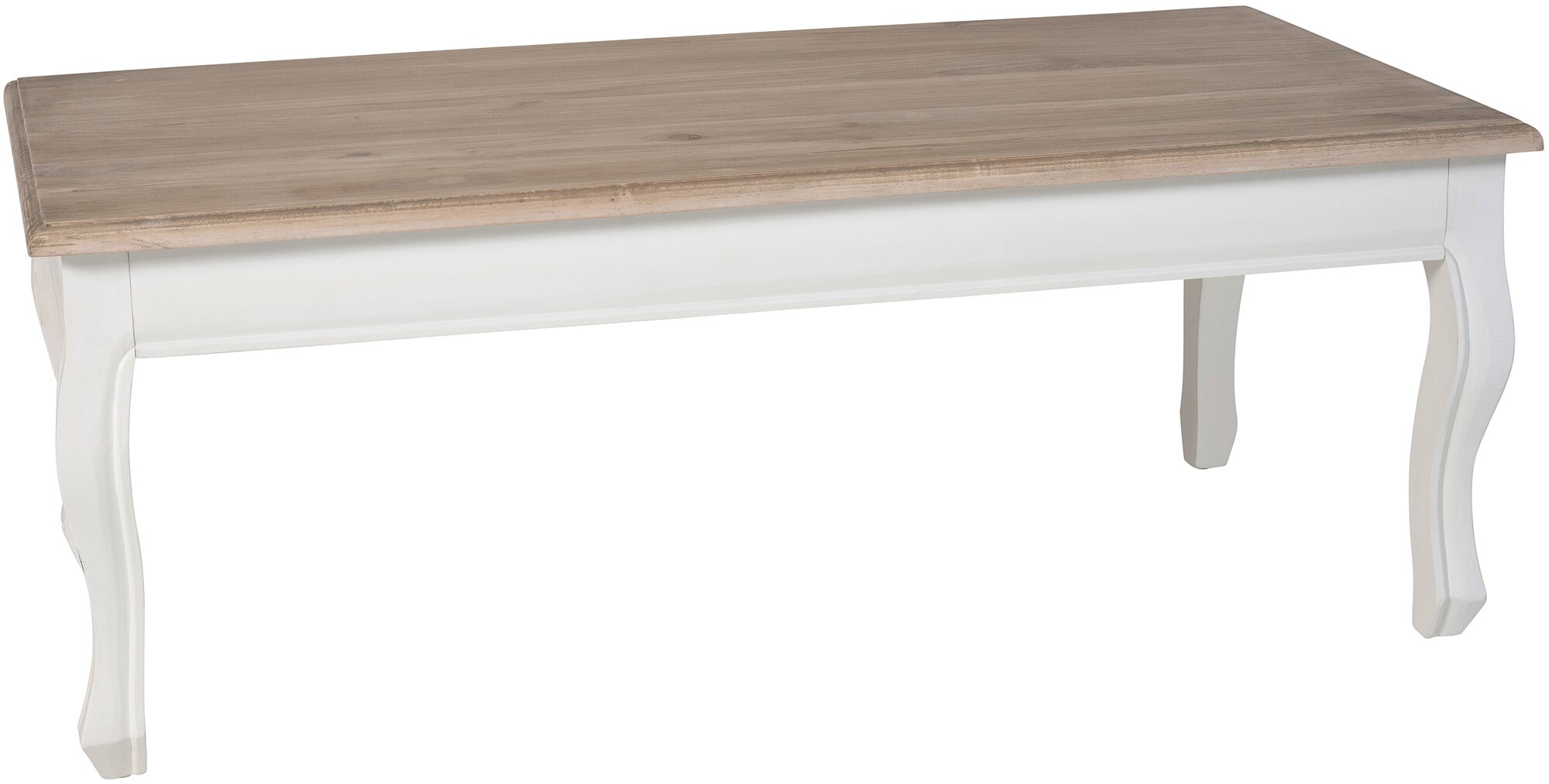 CLP Couchtisch Lago I Wohnzimmertisch Mit Massivholzplatte I Holztisch F&uuml;r Wohnzimmer Und Wohnraum I Tisch In Shabby Chic Design - Bild 1