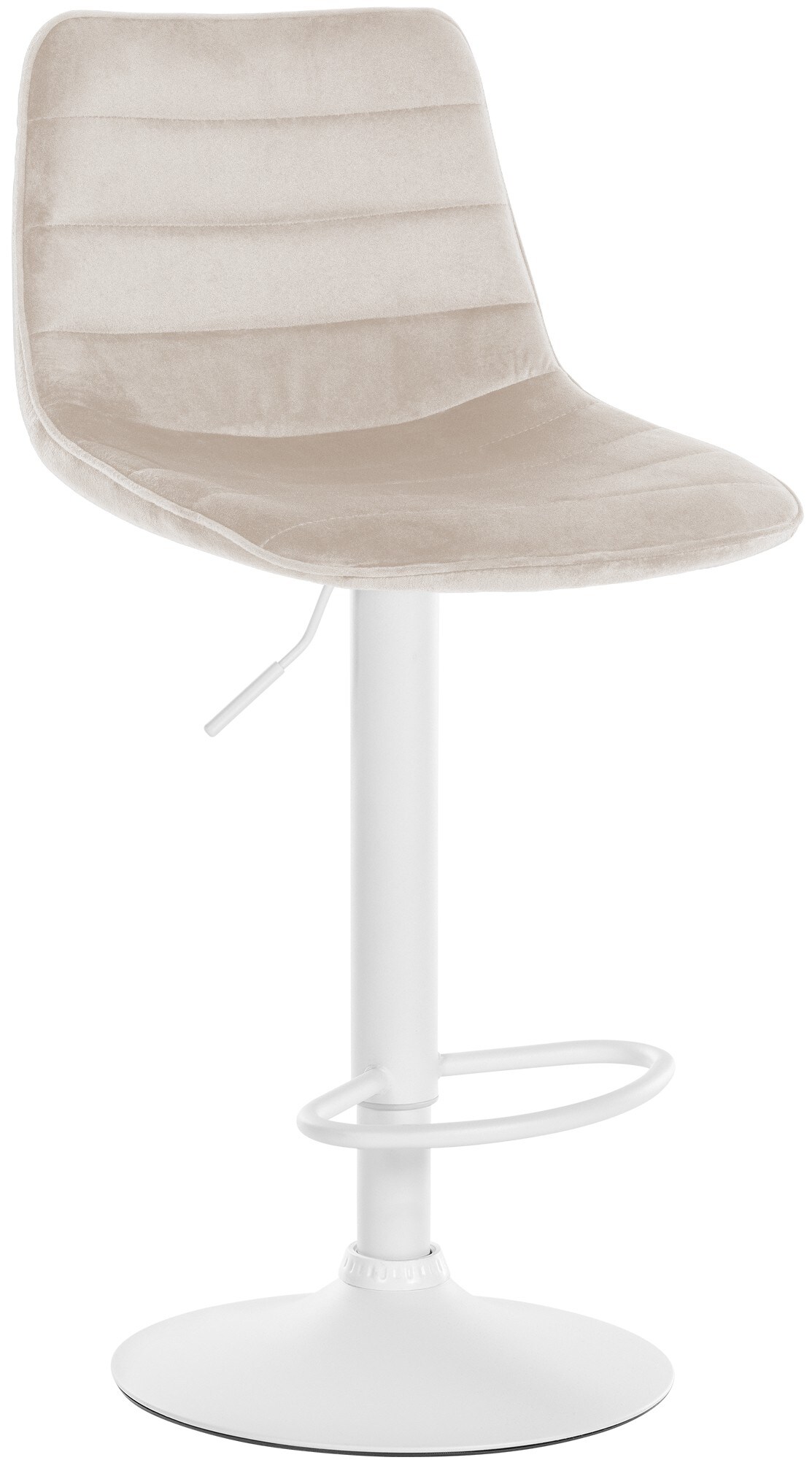 CLP Barhocker Lex Samt I Metallgestell H&ouml;henverstellbar Mit Fu&szlig;st&uuml;tze Und 360 Grad Drehbar - Bild 1